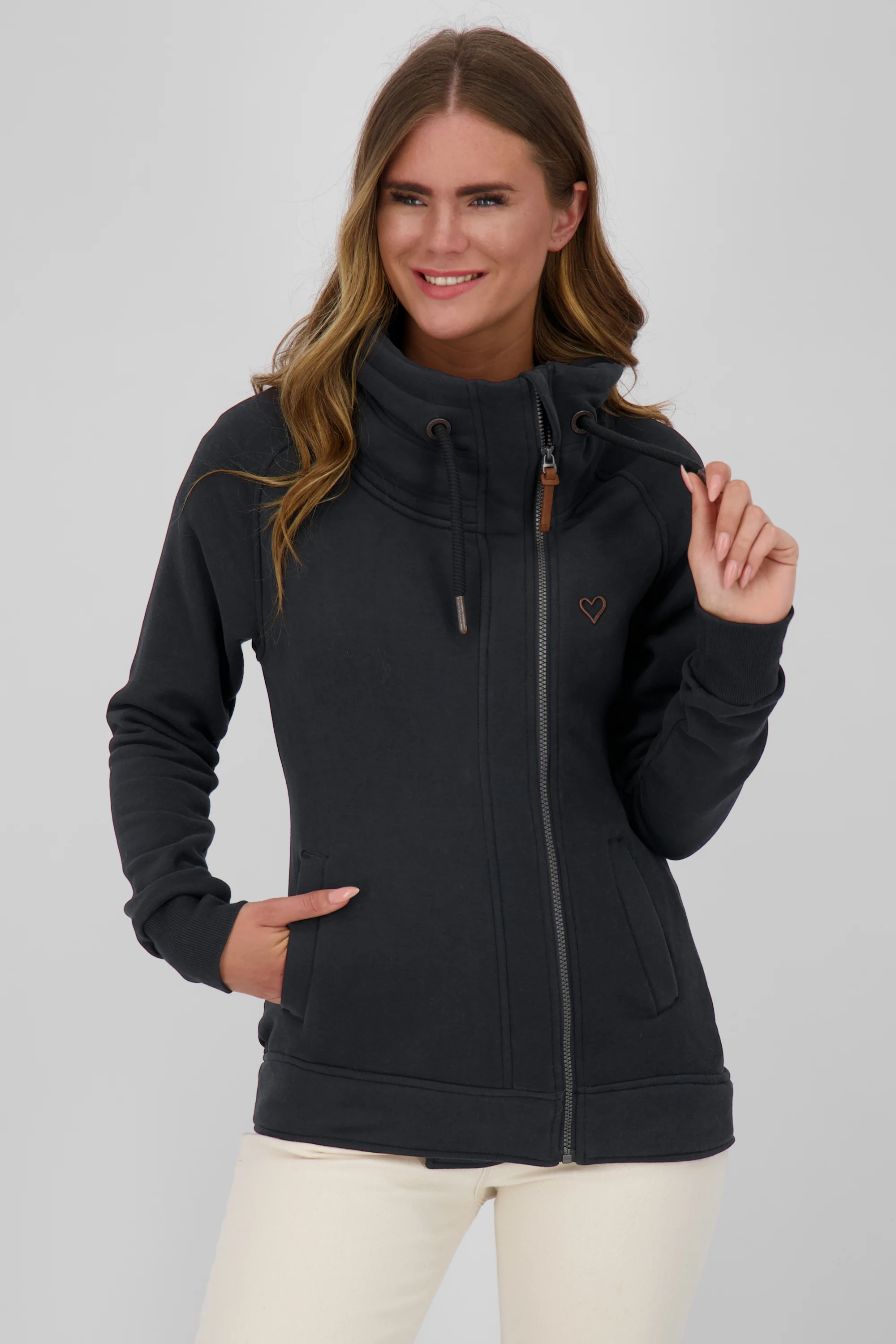 Bild von Kuschelig weiche Sweatjacke MerylAK für Damen Schwarz