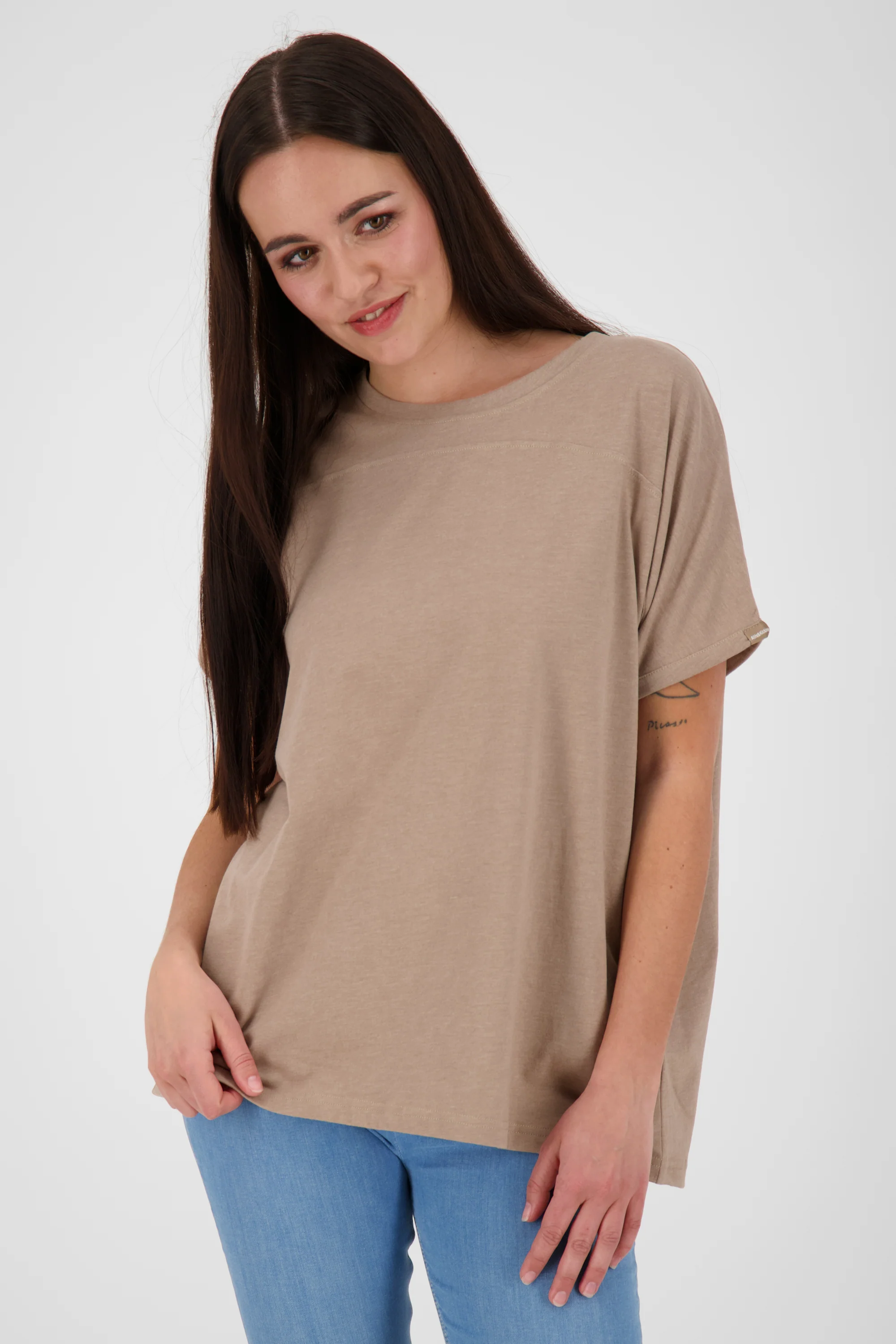 Bild von Feminines Kurzarmshirt DiniAK in trendigen Farben Braun