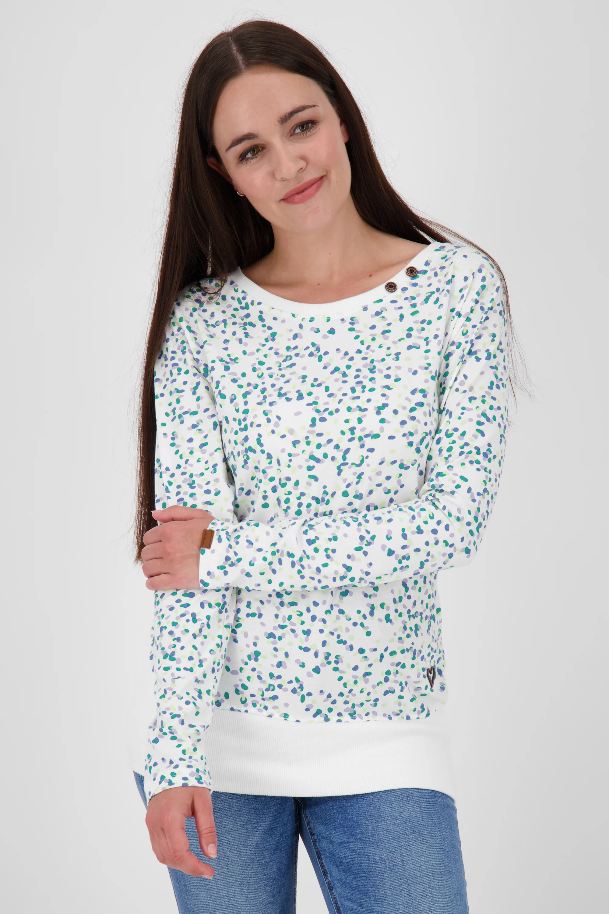 Bild von ConnyAK B Long Longsleeve für Damen - lässig und modern Weiß