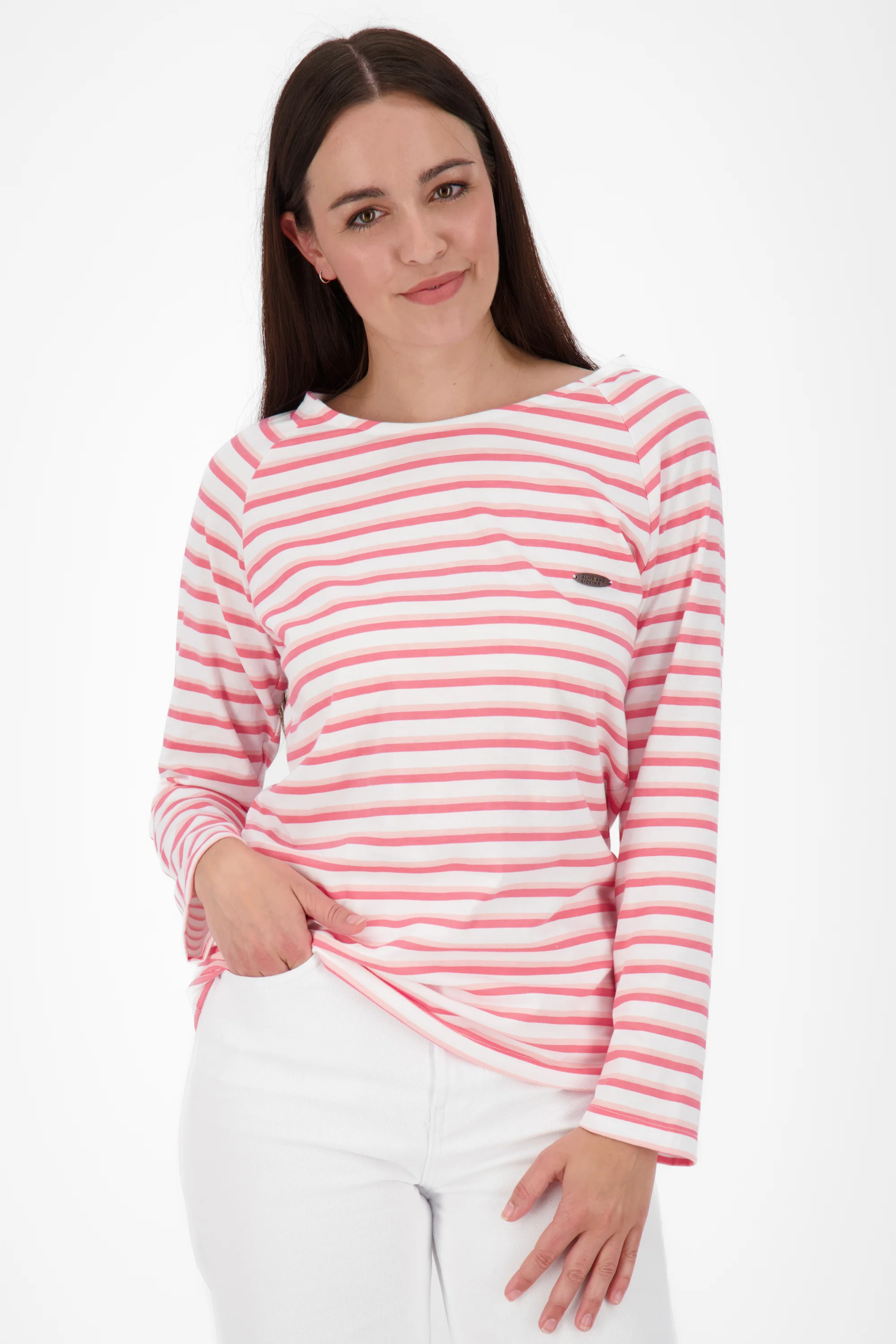 Bild von Maritime Eleganz - Damen Langarmshirt VickyAK Weiß