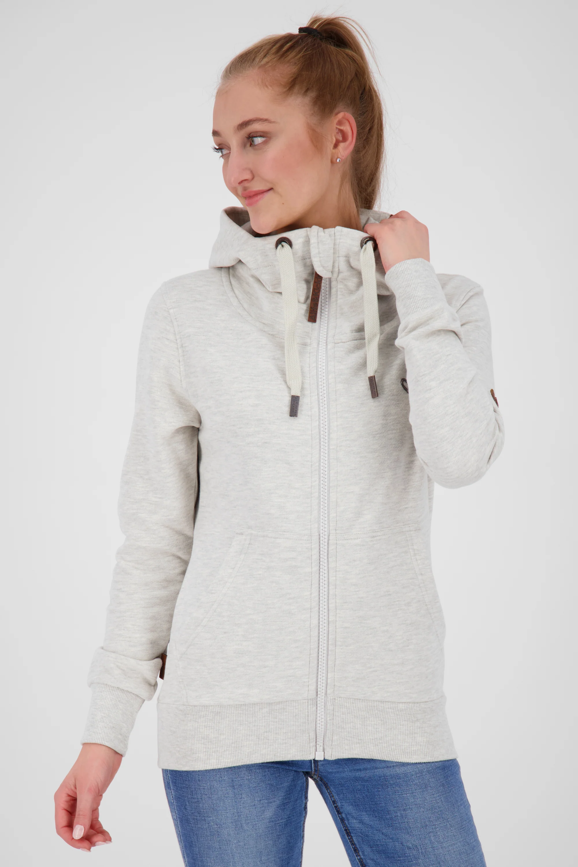 Bild von YasminAK A Hooded Sweat Jacket Grau