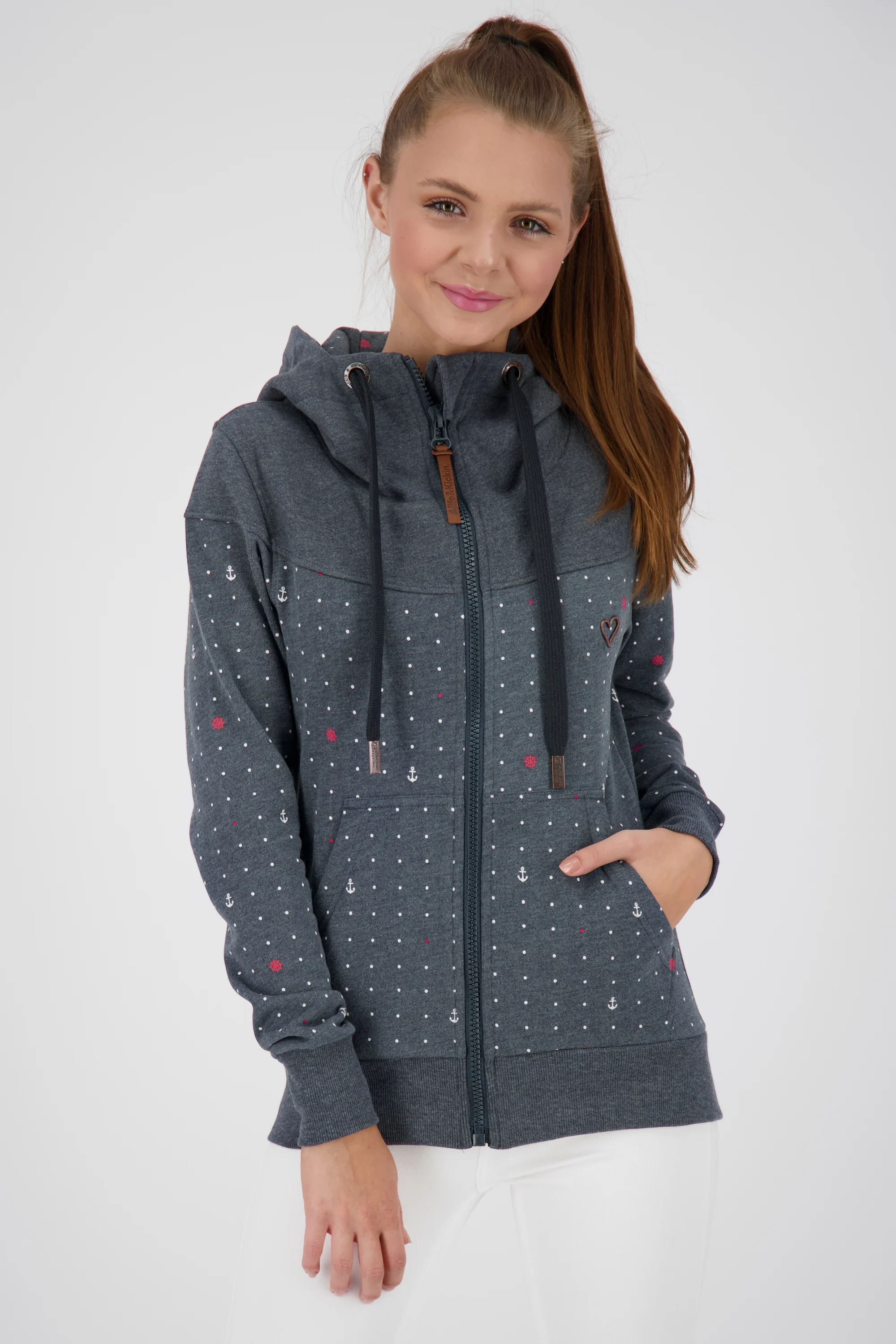 Bild von ALIFE and Kickin PalinaAK B Sweatjacket Damen Kapuzensweatjacke, Sweatjacke Marine XS