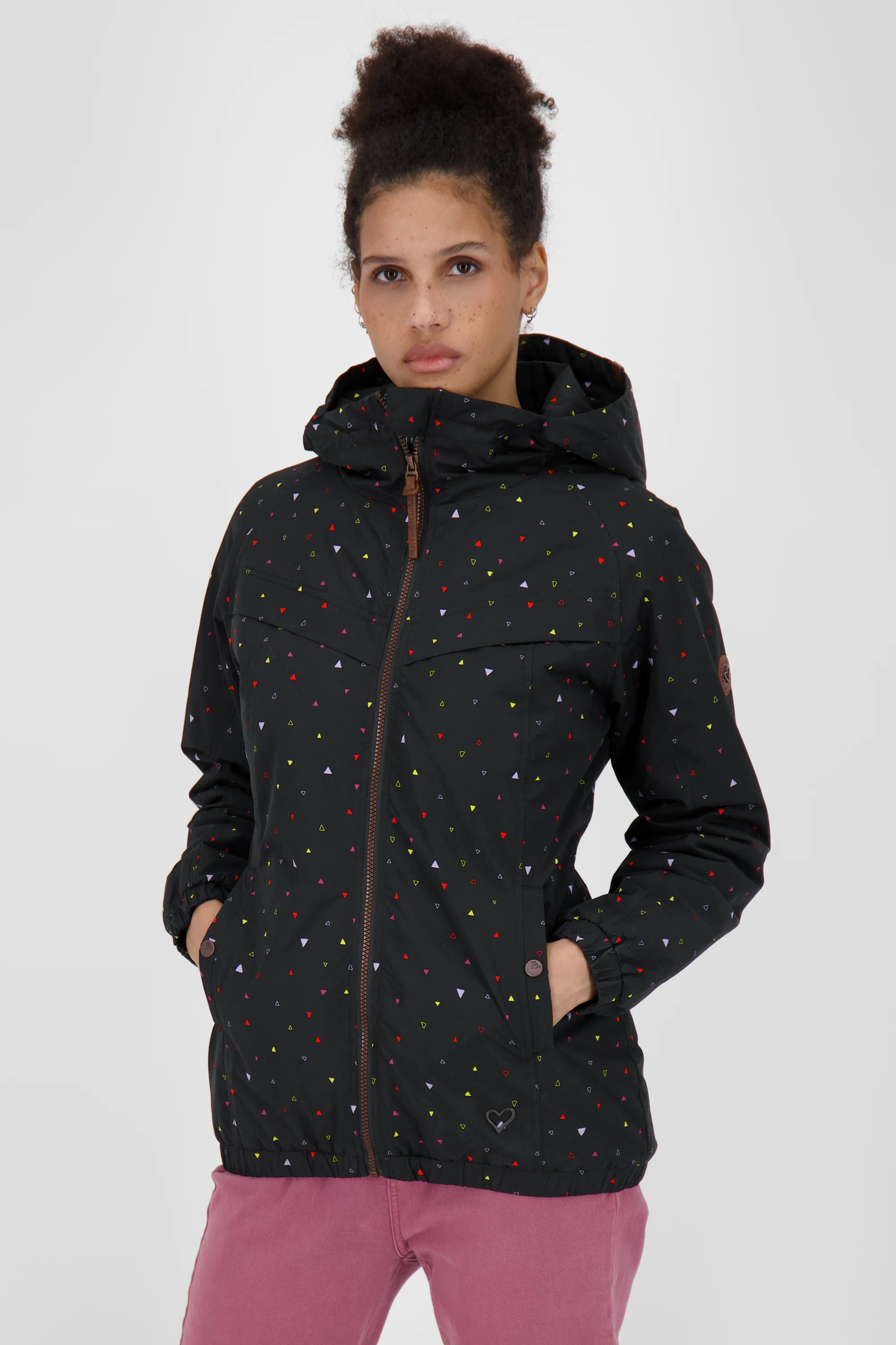 Bild von Damenjacke mit Alloverprint - Black MambaAK B von Alife and Kickin Schwarz