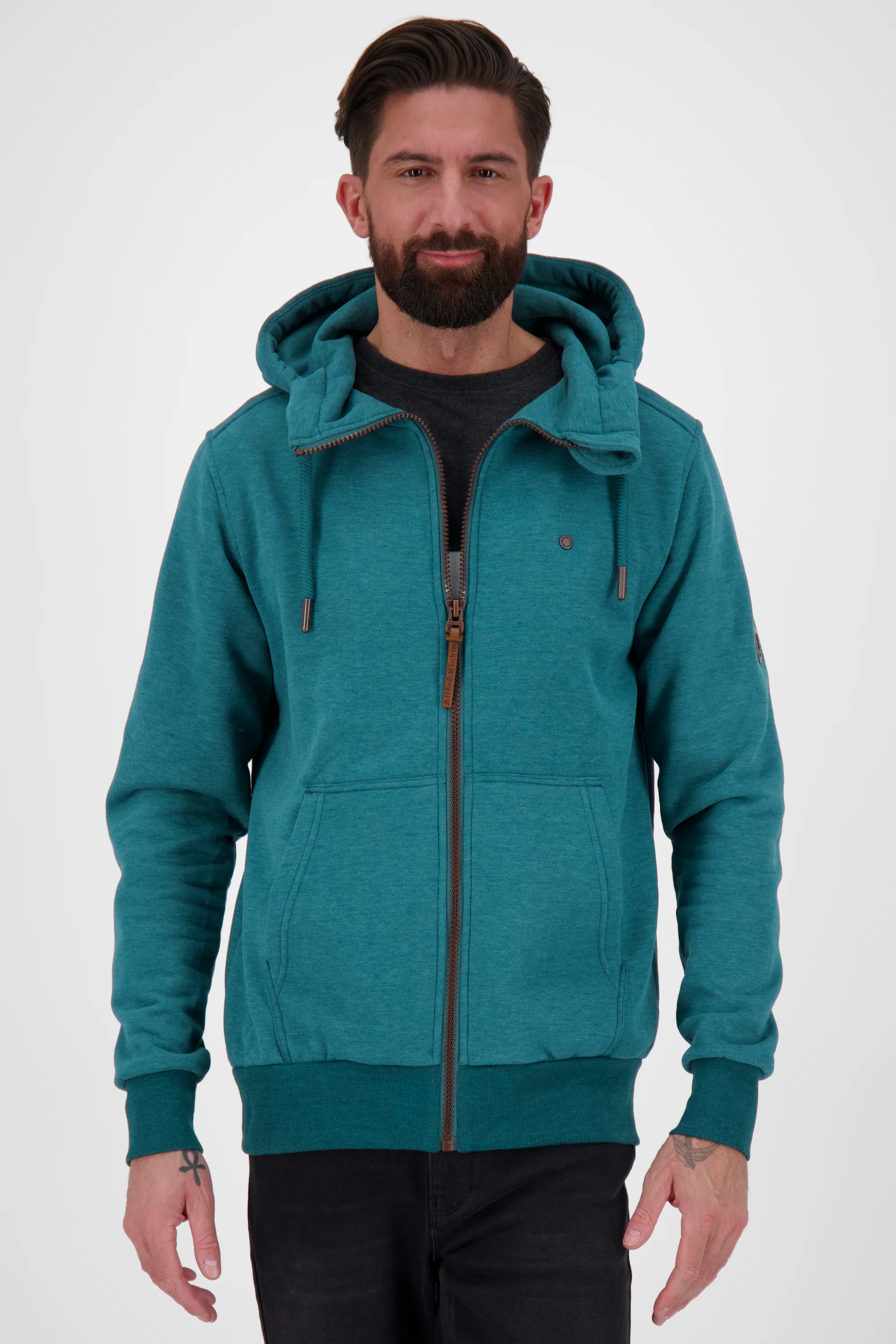 Bild von Perfekter Begleiter: TrasherAK A Kapuzensweatjacke für Herren Dunkelgrün