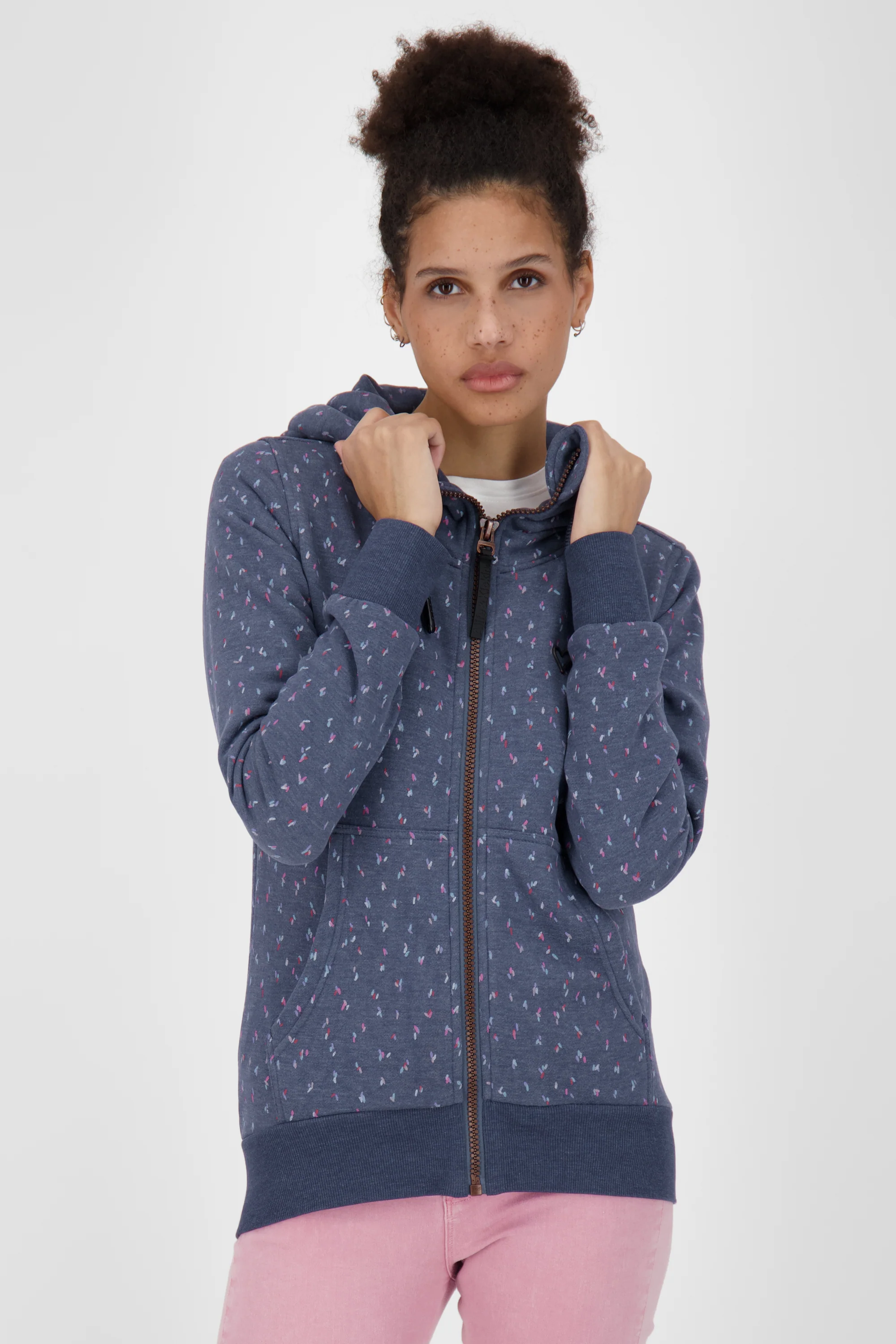 Bild von Zauberhafte Damensweatjacke YasminAK B Dunkelblau