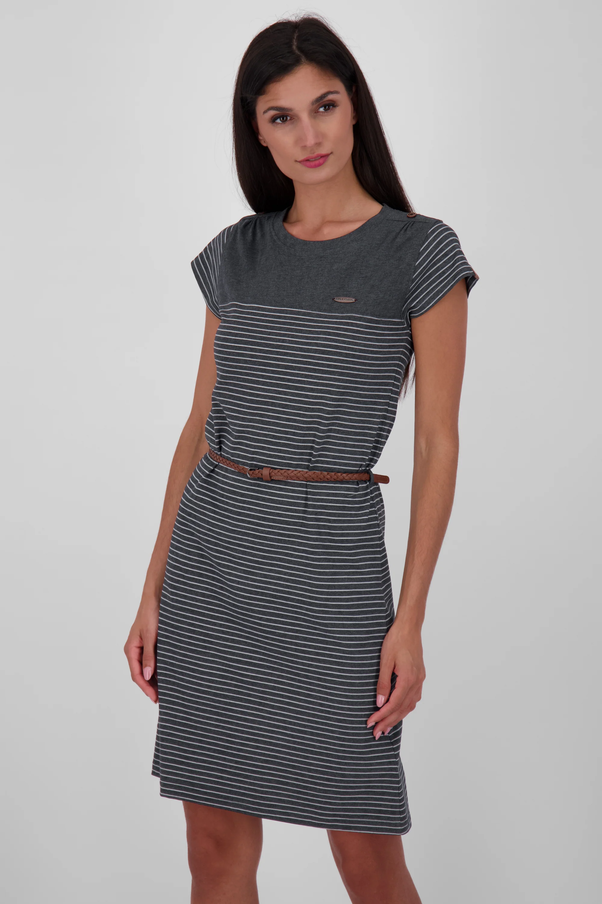 Bild von Damenkleid LeoniceAK B - Femininer Look mit trendigem Allover-Print Schwarz
