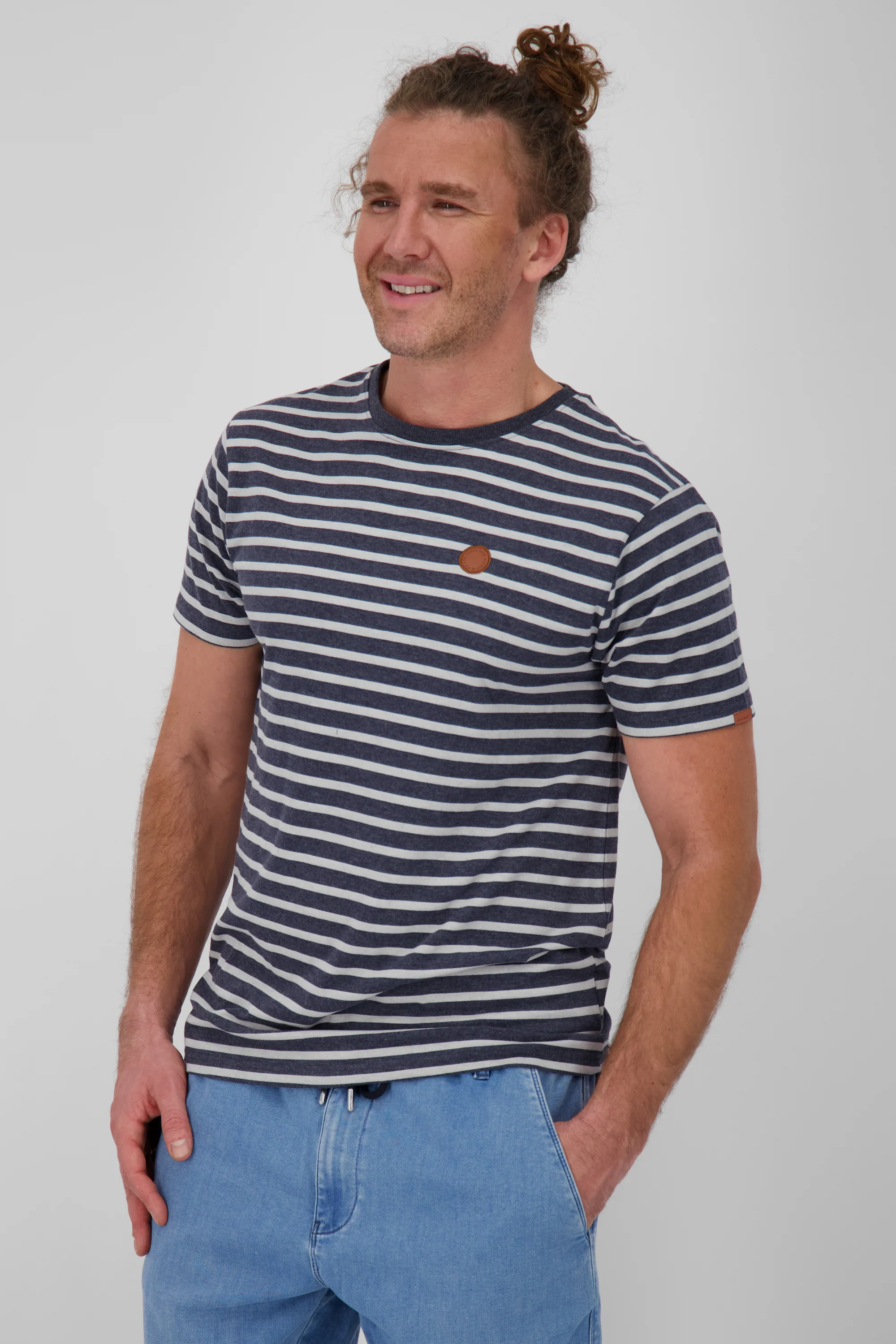 Bild von Herrenshirt NicAK Z Trendiges Streifendesign für den Sommer Dunkelblau