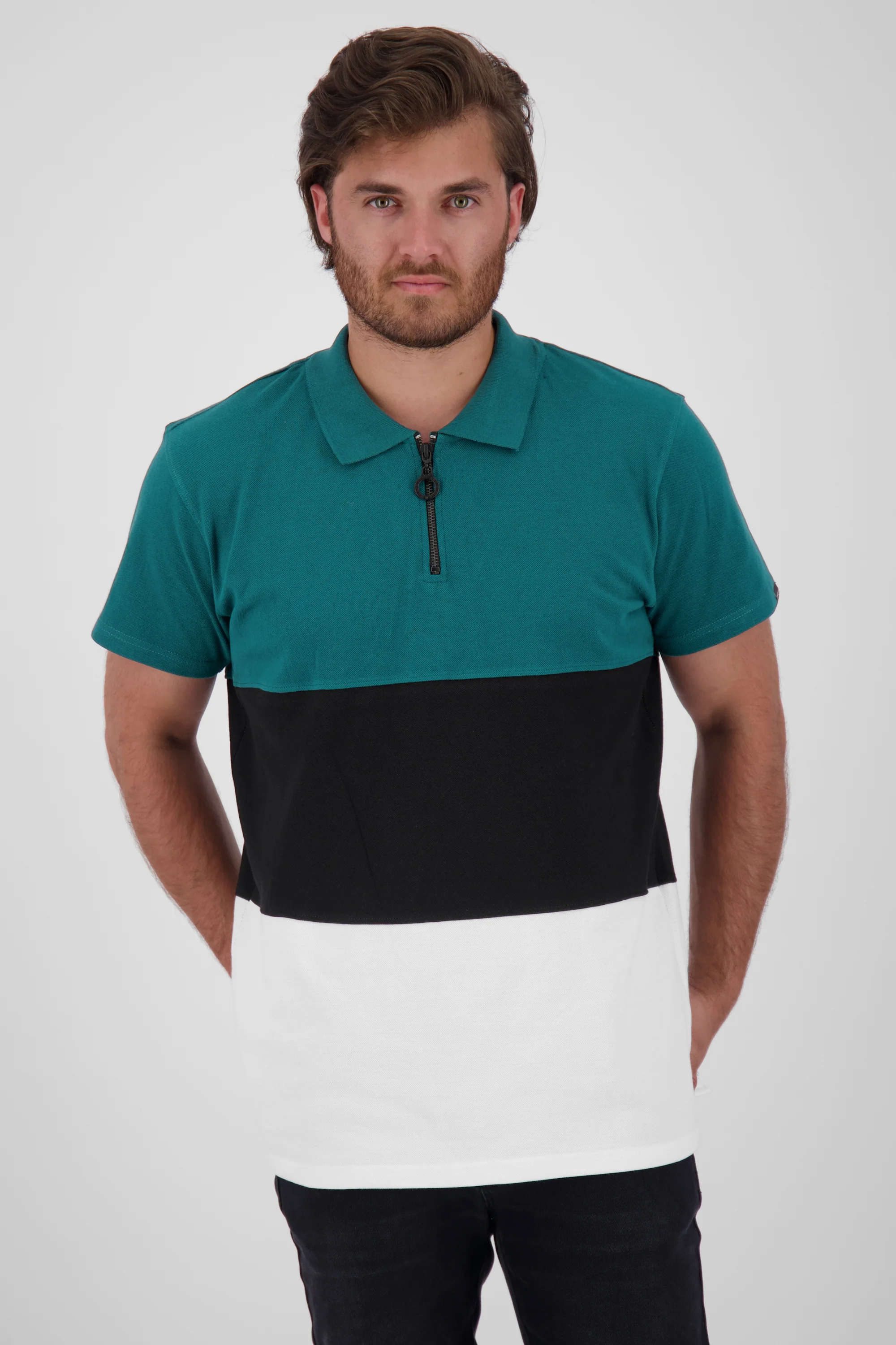 Bild von Herren-Poloshirt PaoloAK A in klassischem Design für den Sommer Dunkelgrün