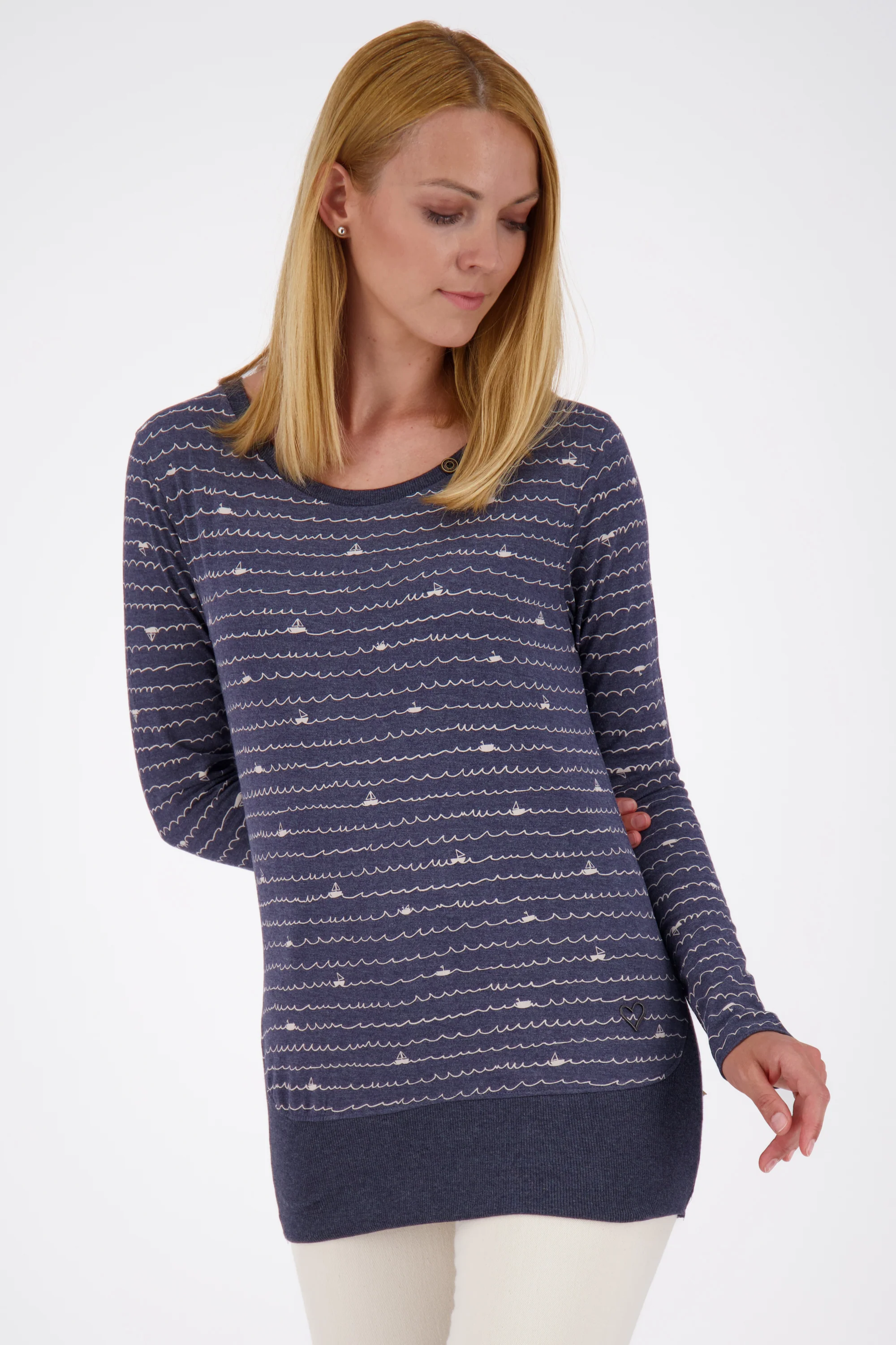 Bild von Damen-Langarmshirt ConnyAK B farbenfroh und klassisch Dunkelblau