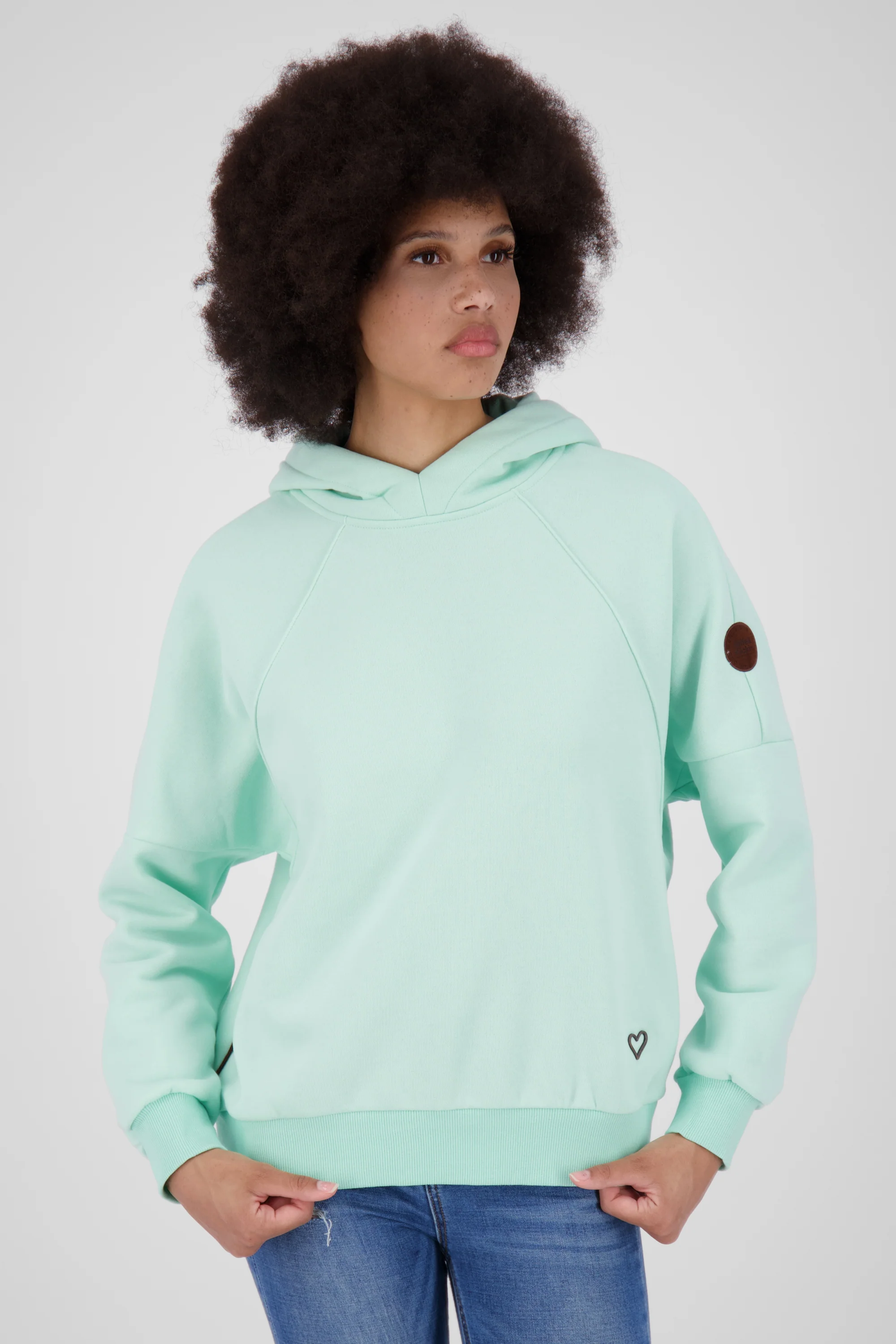 Bild von JerraAK A Hoodie Damen mit Kapuze Hellgrün