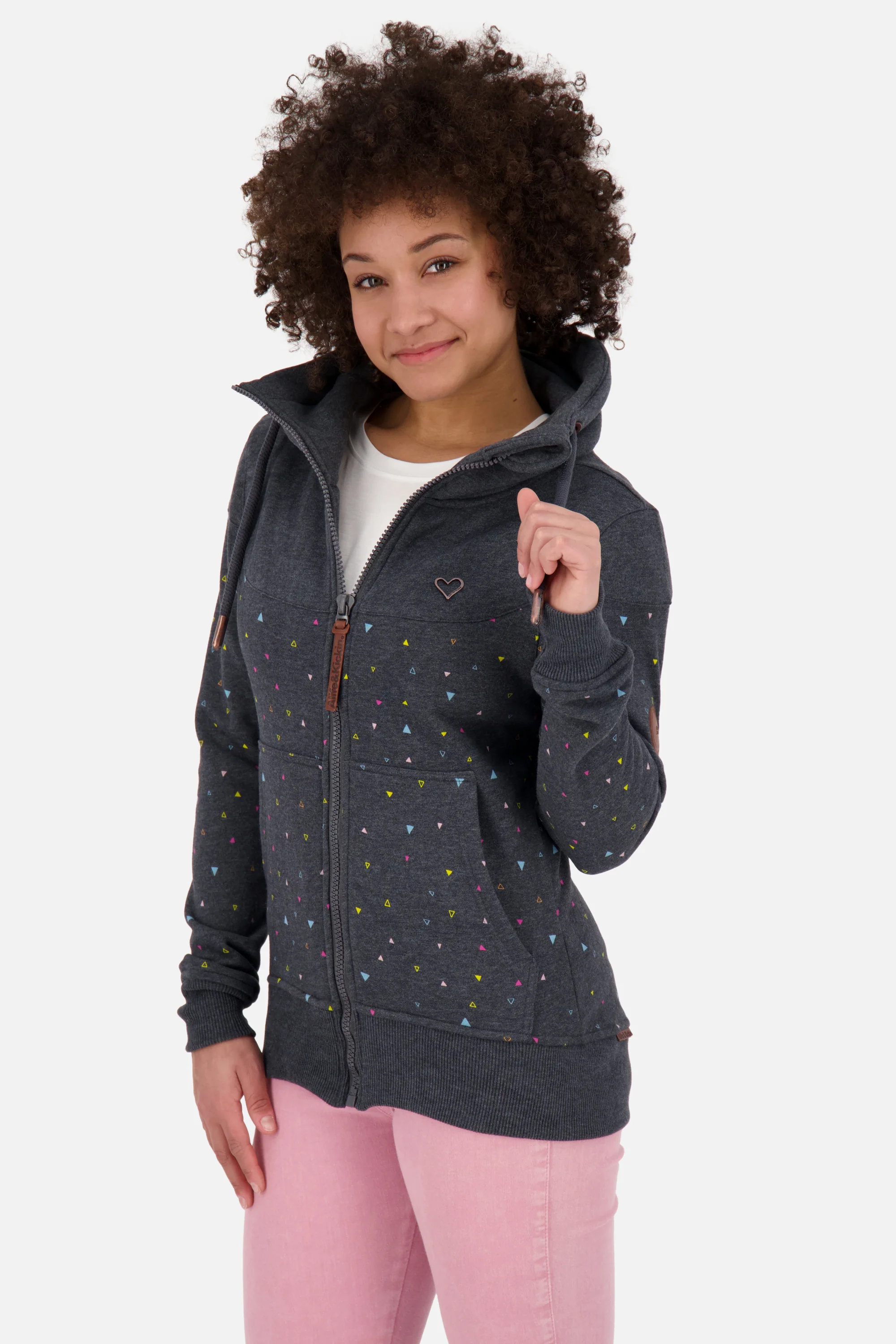 Bild von ValenaAK A - Leicht taillierte Damensweatjacke von Alife and Kickin Schwarz