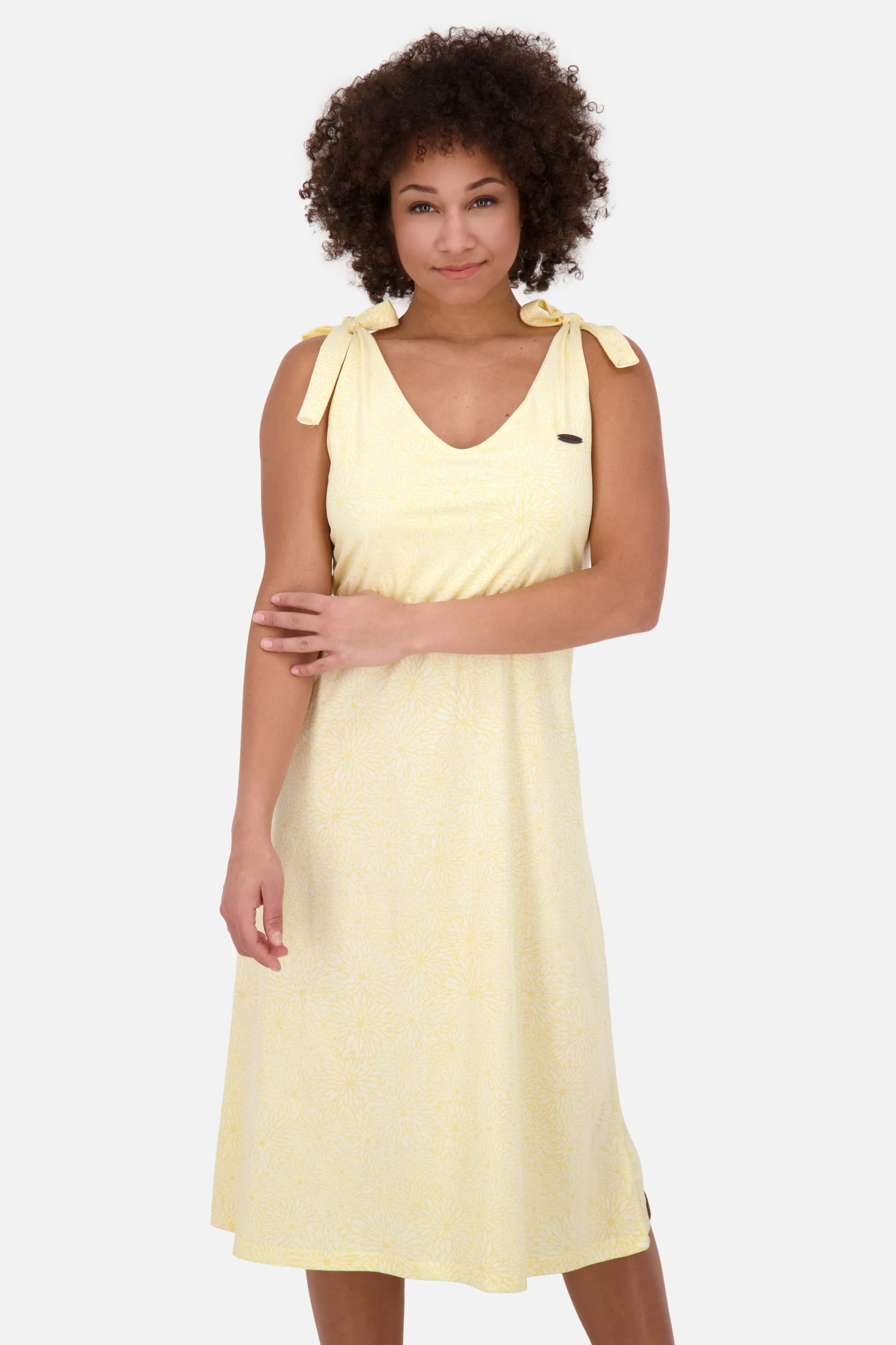 Bild von Alife and Kickin Kleid MelinaAK B - raffinierter Rückenansicht Gelb