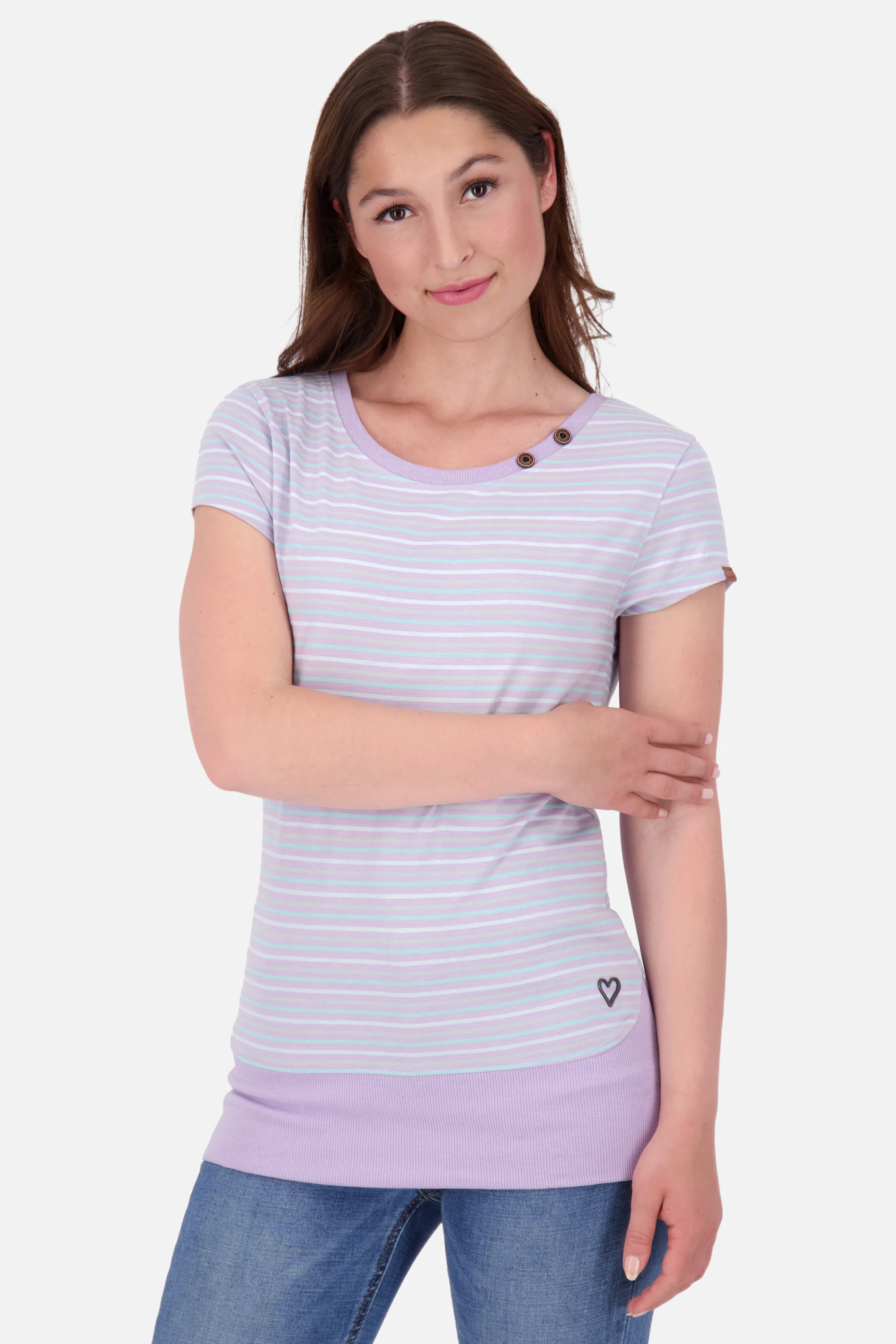Bild von Einzigartiges Design CocoAK Z T-Shirt Damen für den perfekten Sommerlook Violett