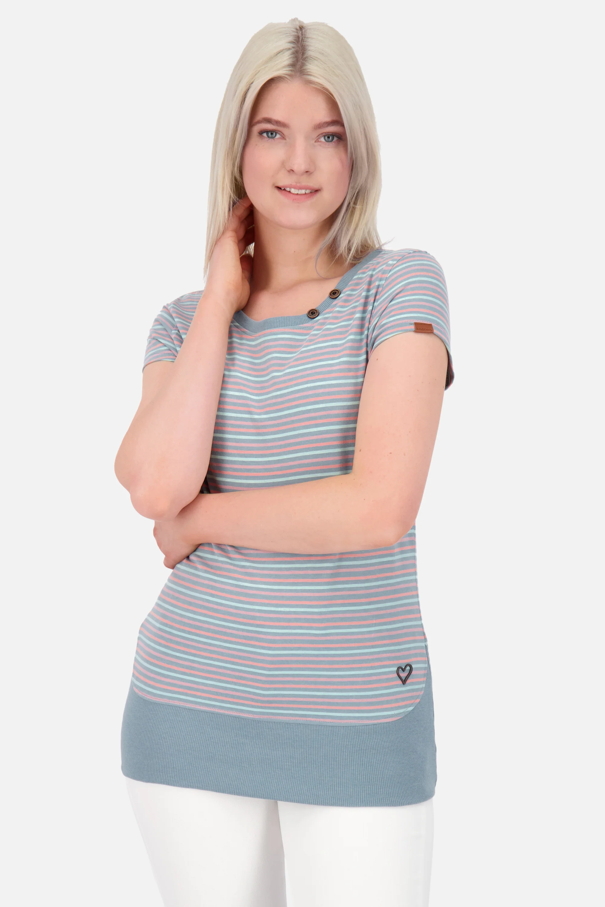 Bild von Einzigartiges Design CocoAK Z T-Shirt Damen für den perfekten Sommerlook Grau