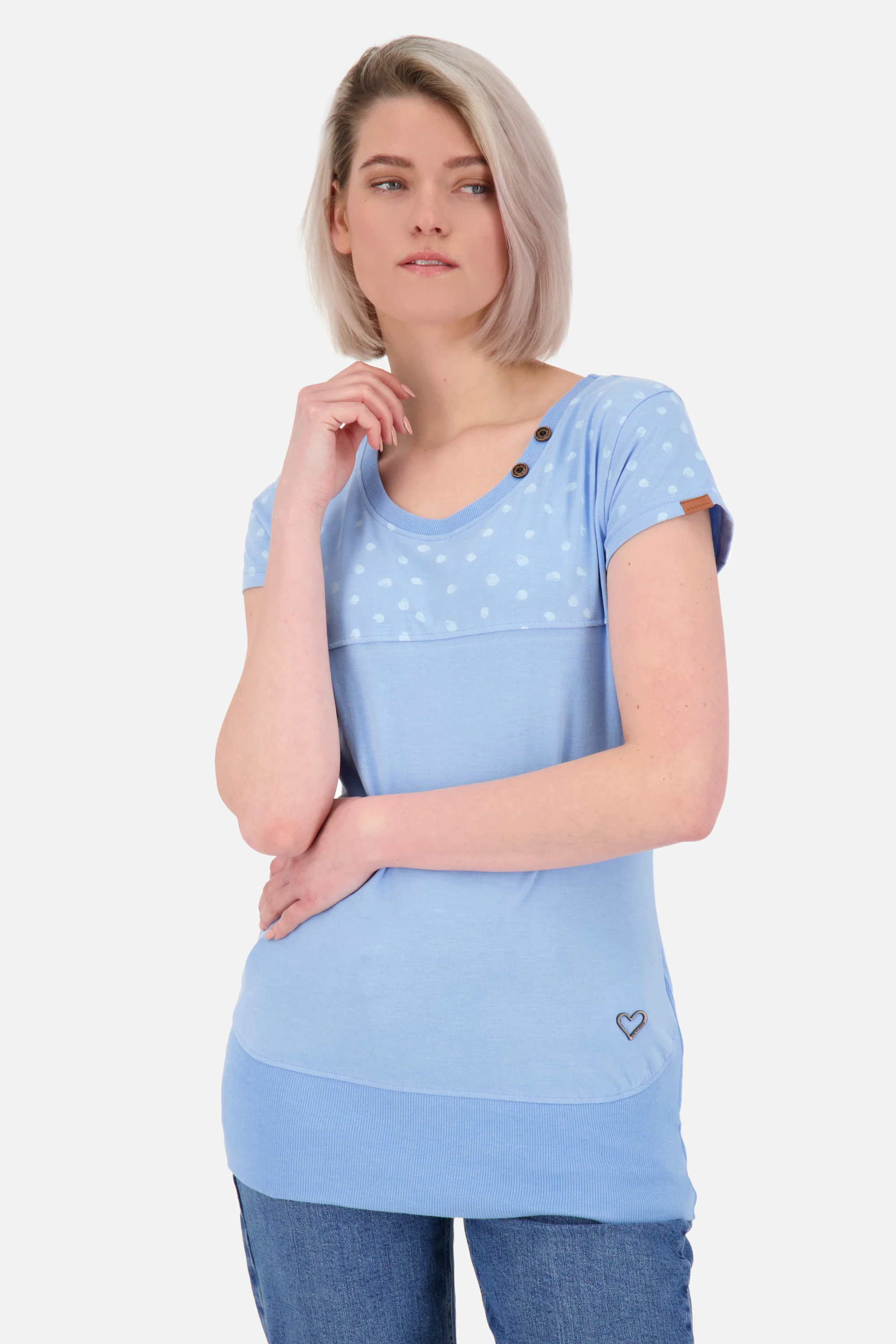Bild von Damen Freizeitshirt CoraAK B: Vielseitig kombinierbarer Style Hellblau