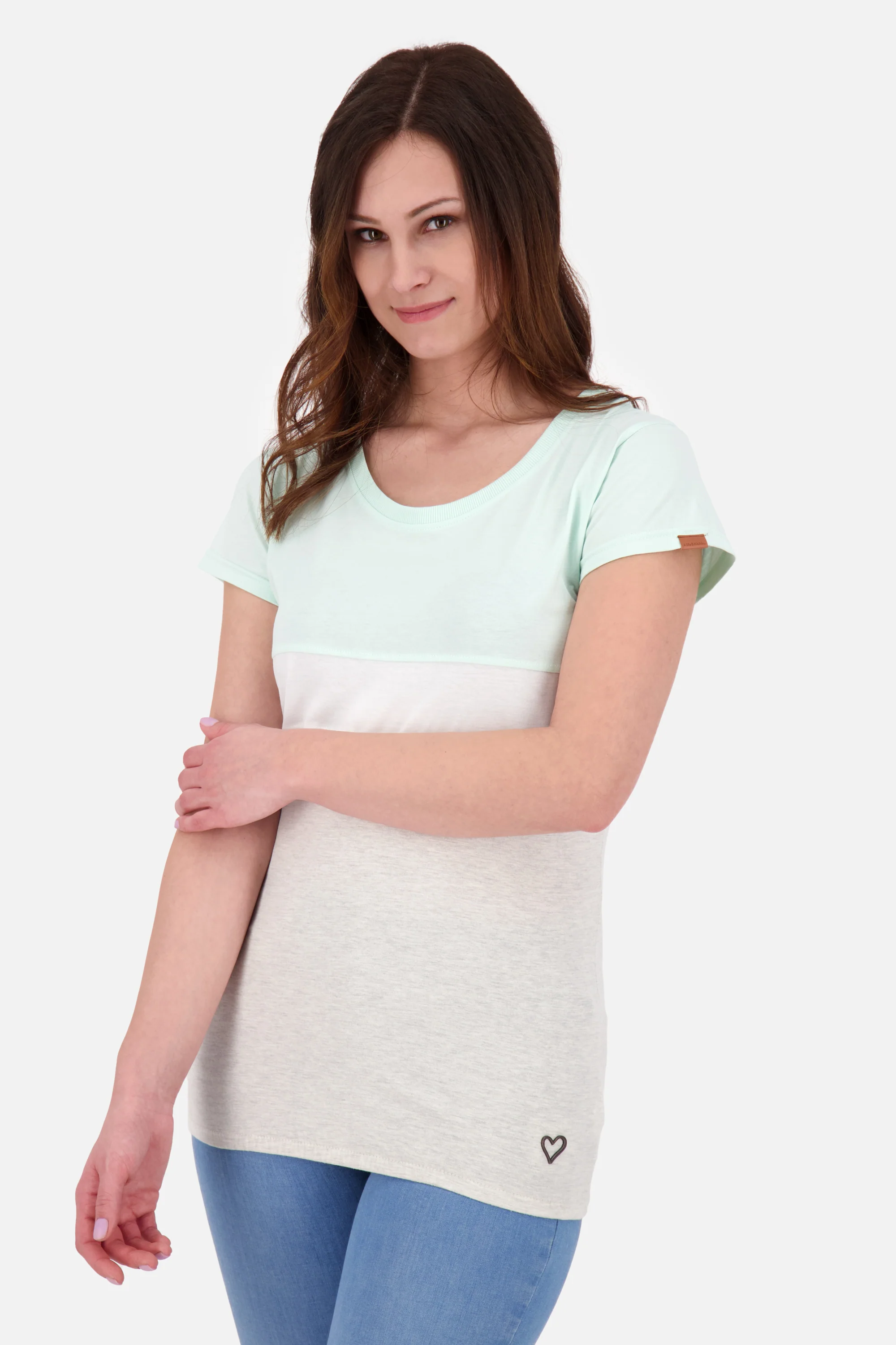 Bild von RamiliaAK A T-Shirt Damen mit Bündchen Hellgrün
