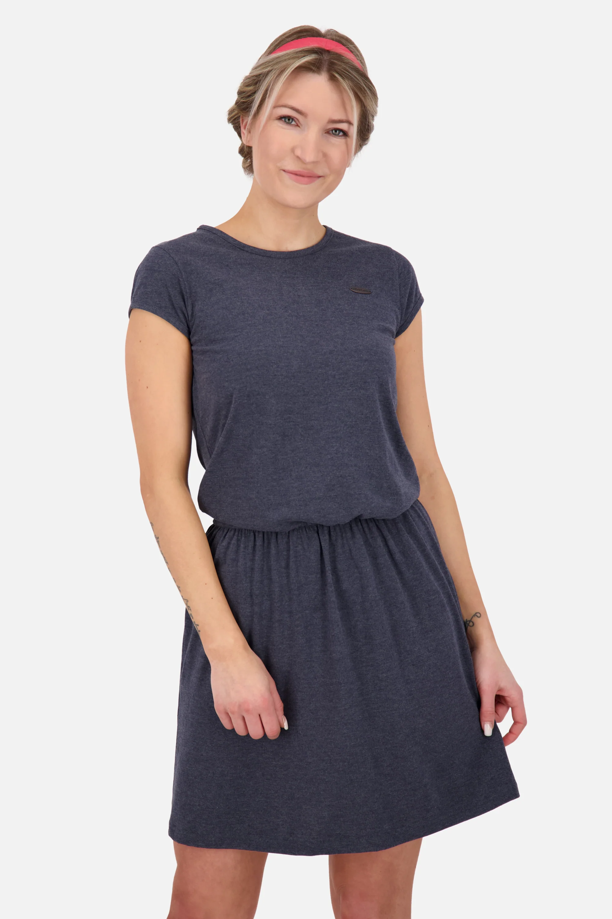 Bild von ShannaAK A Kleid Damen mit Gummizug Dunkelblau