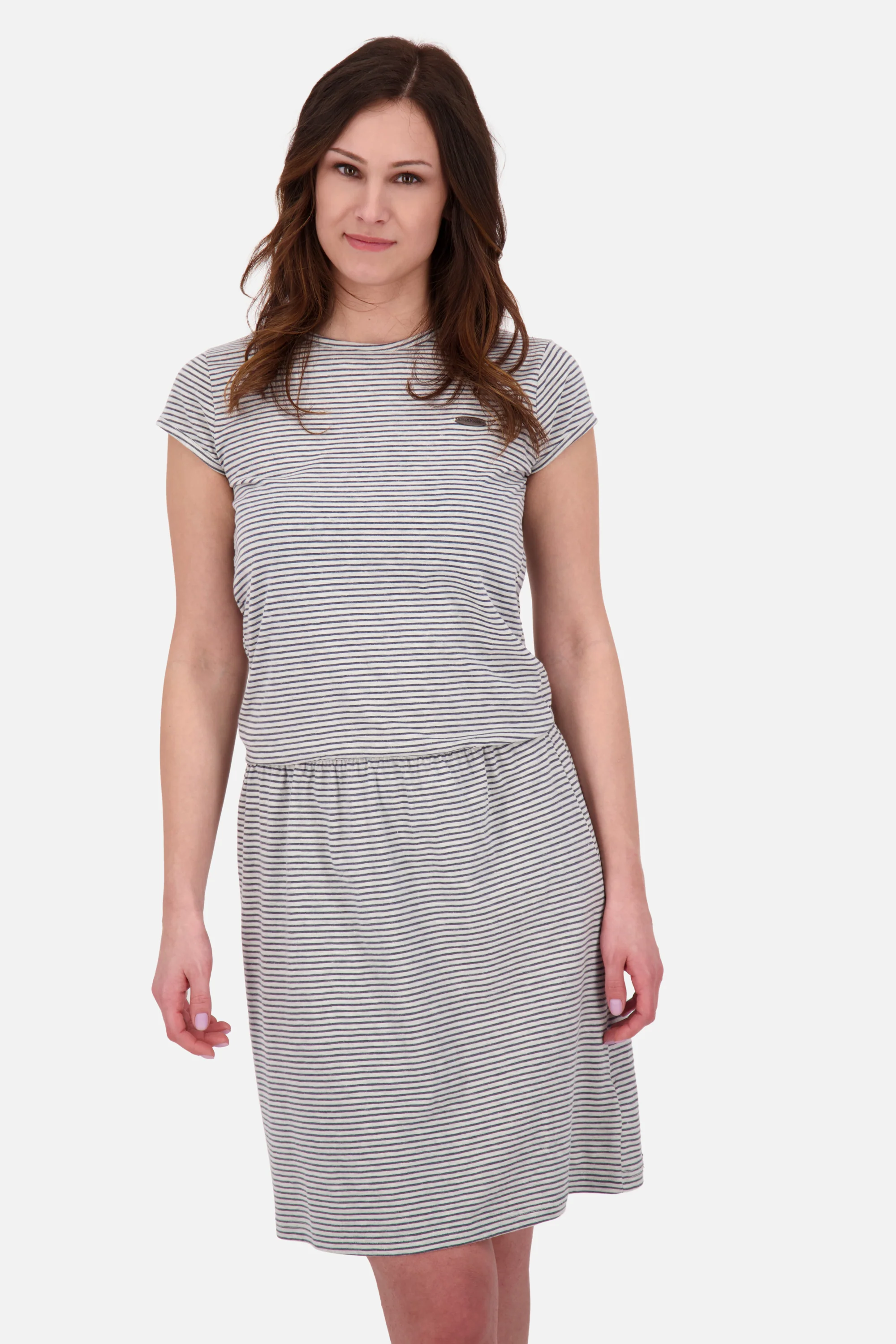 Bild von Damenkleid mit maritimen Streifen -  ShannaAK Z von Alife and Kickin Grau