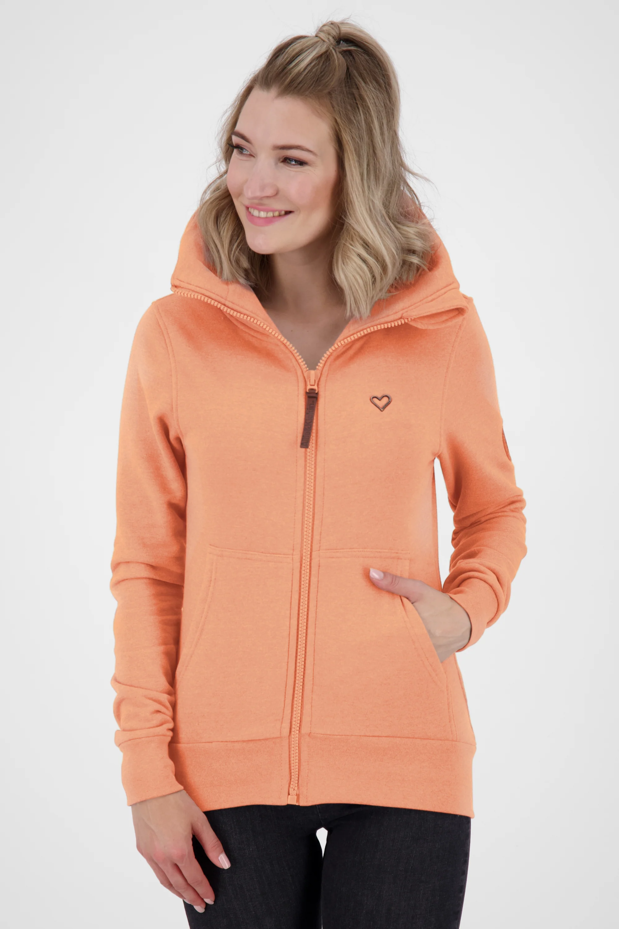 Bild von Damen Sweatjacke VianaAK A - Weiche Sweatqualität und trendiger Look Orange