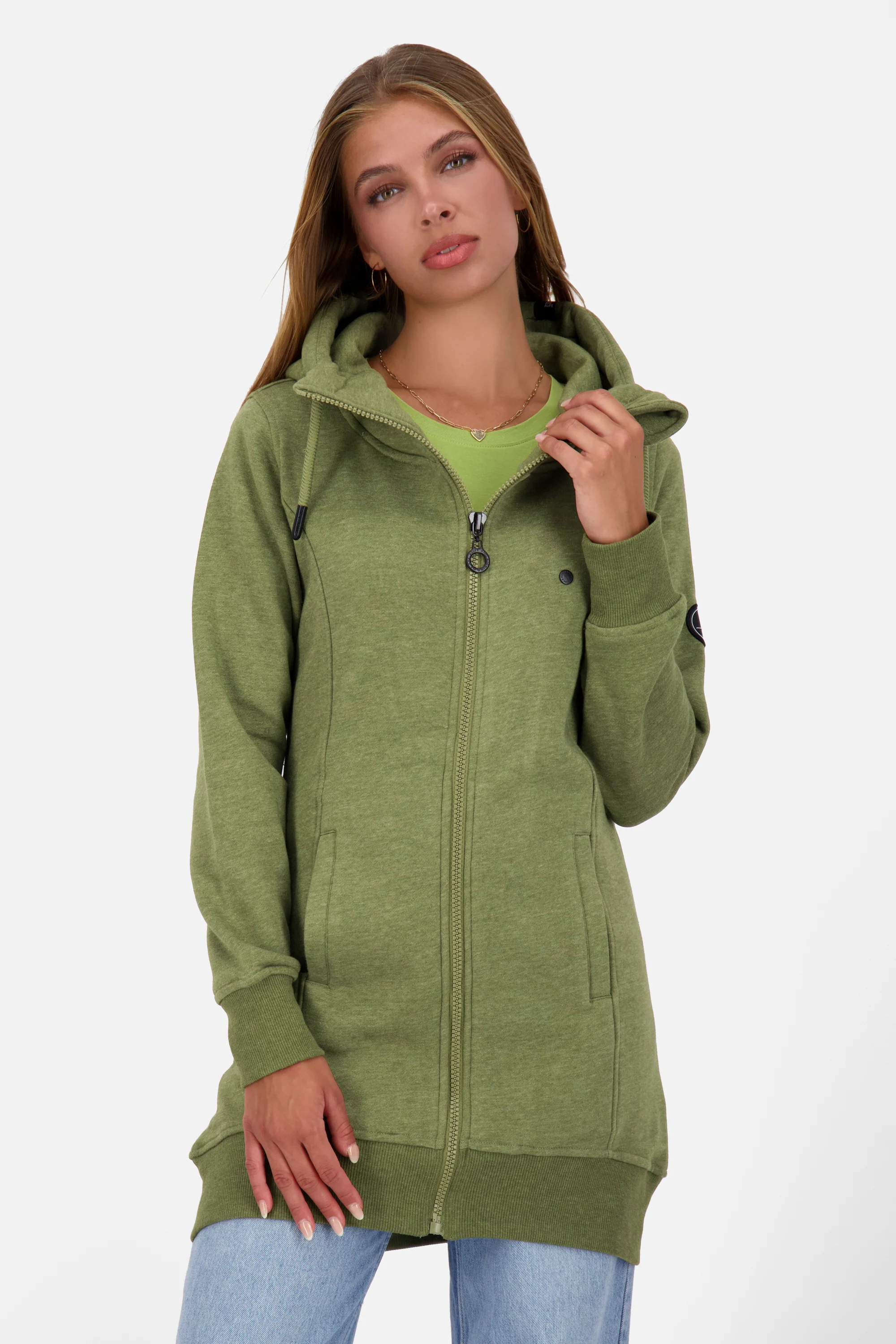 Bild von Lange Sweatjacke Damen JasnaAK A  Grün