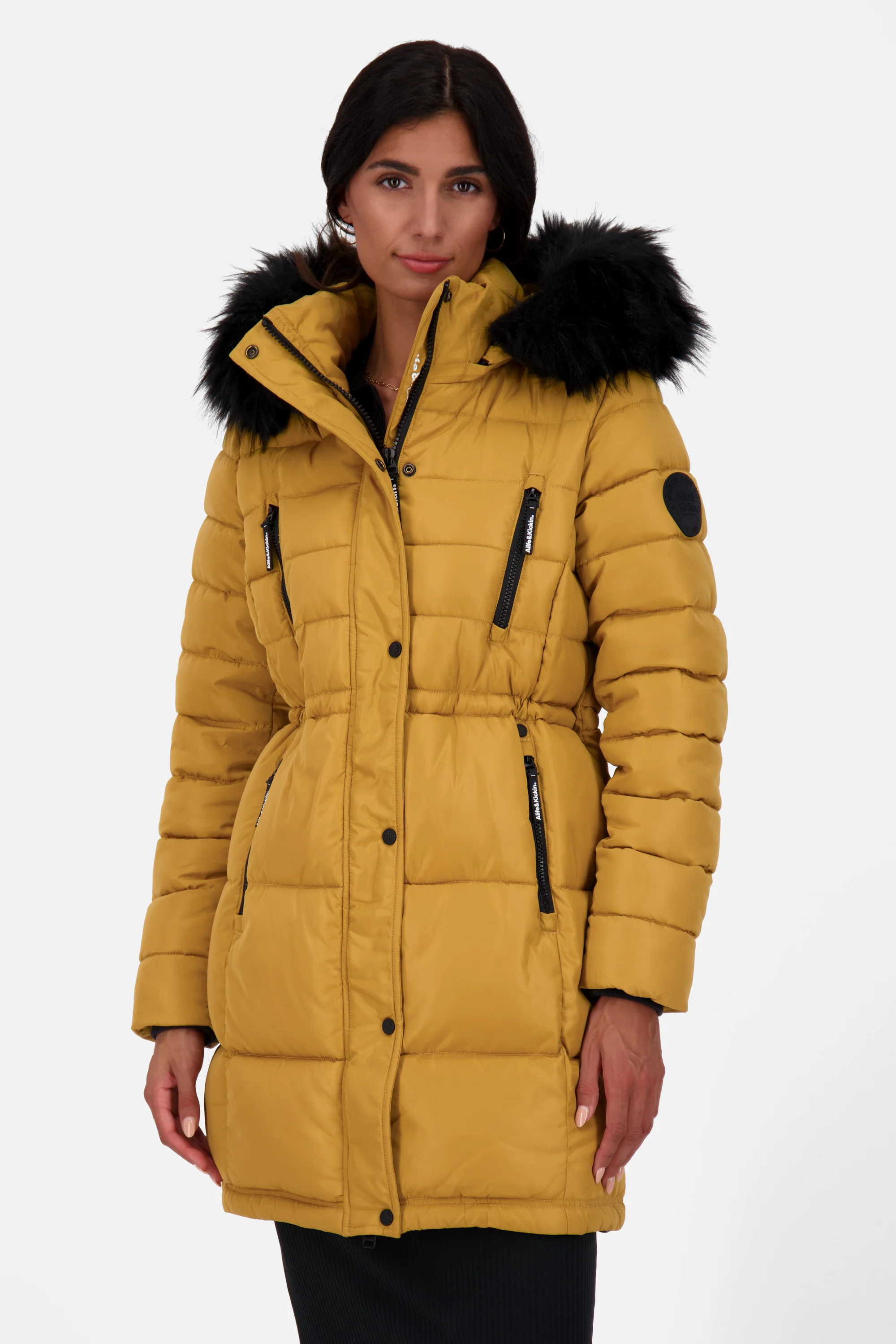 Bild von ALIFE and Kickin NicolaAK A Puffer Coat - Winterjacke Damen mit Fellkapuze, warme Steppjacke, kurzer Steppmantel gefüttert in Daunenoptik, Damen Winterjacke, Jacke, Steppjacke Camel XS