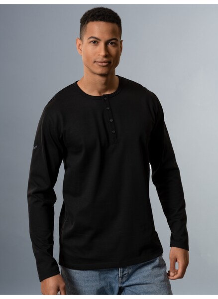 Bild von Trigema Longsleeve TRIGEMA Langarmshirt mit Knopfleiste (1-tlg)