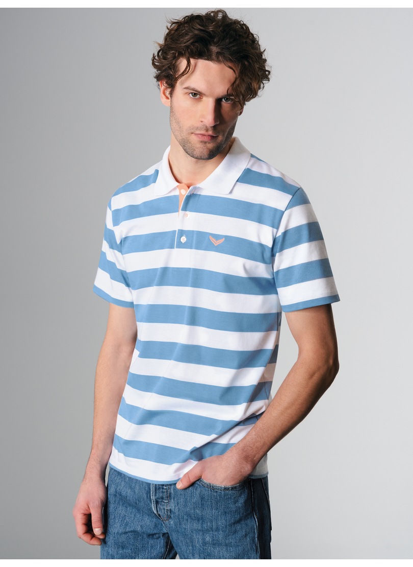Bild von Trigema Poloshirt TRIGEMA Heavy Poloshirt mit Ringelmuster (1-tlg)