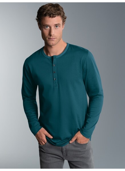 Bild von Trigema Longsleeve »TRIGEMA Langarmshirt mit Knopfleiste«