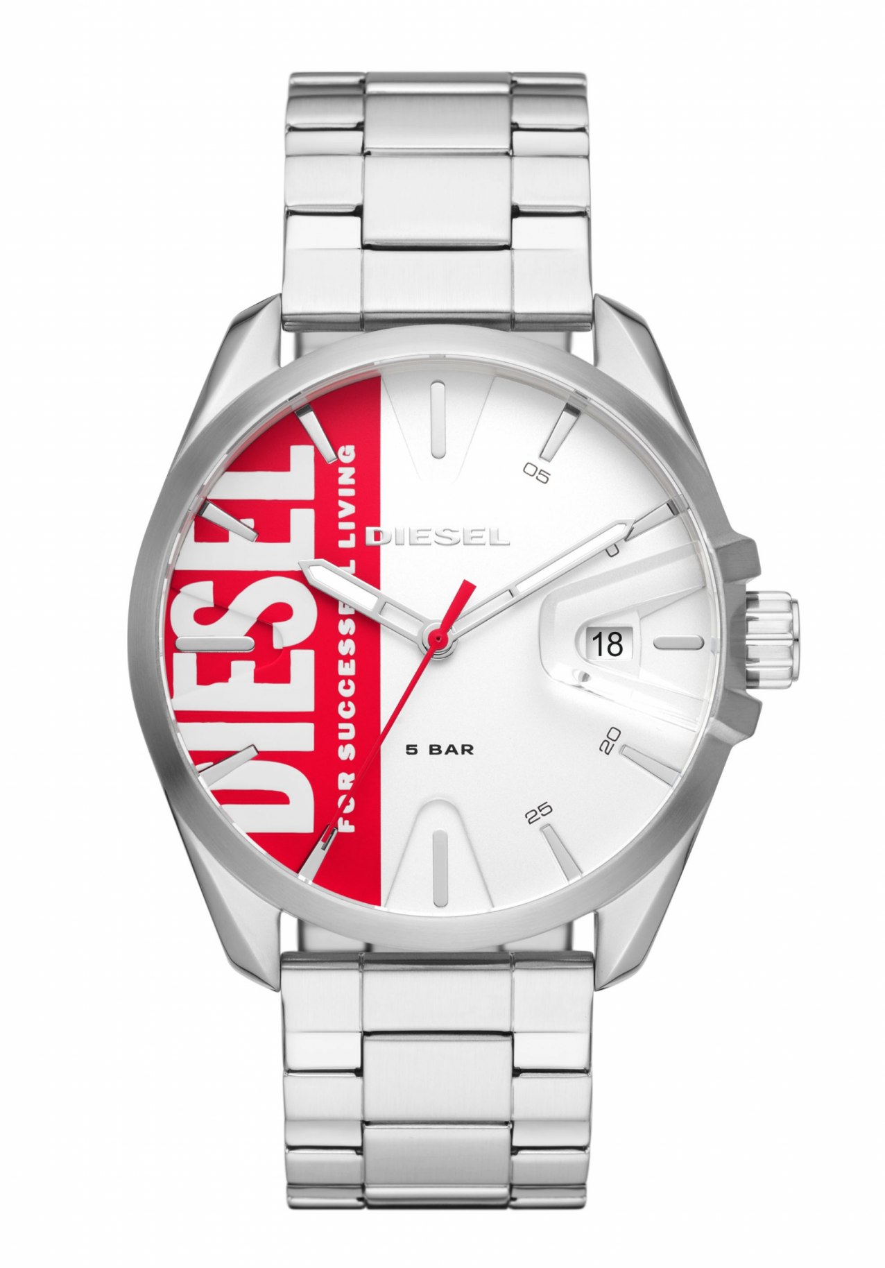 Bild von Diesel, Armbanduhr, MS9, Silber, (Analoguhr, Chronograph, 44 mm)