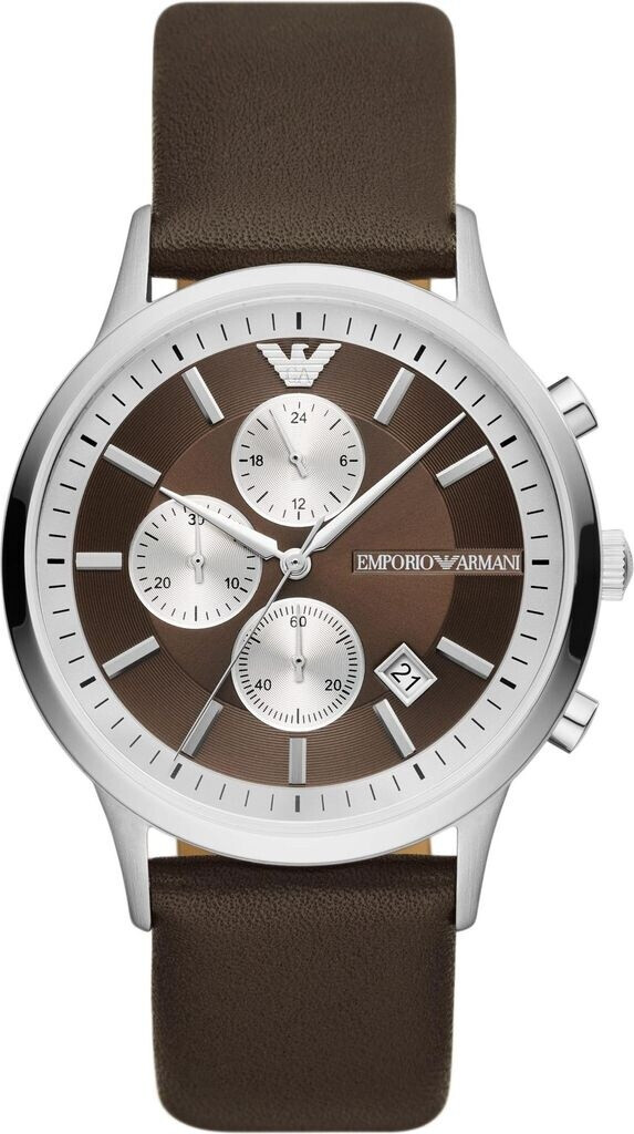 Bild von Emporio Armani Chronograph AR11490, Quarzuhr, Armbanduhr, Herren, Stoppfunktion, Datum, Lederarmband