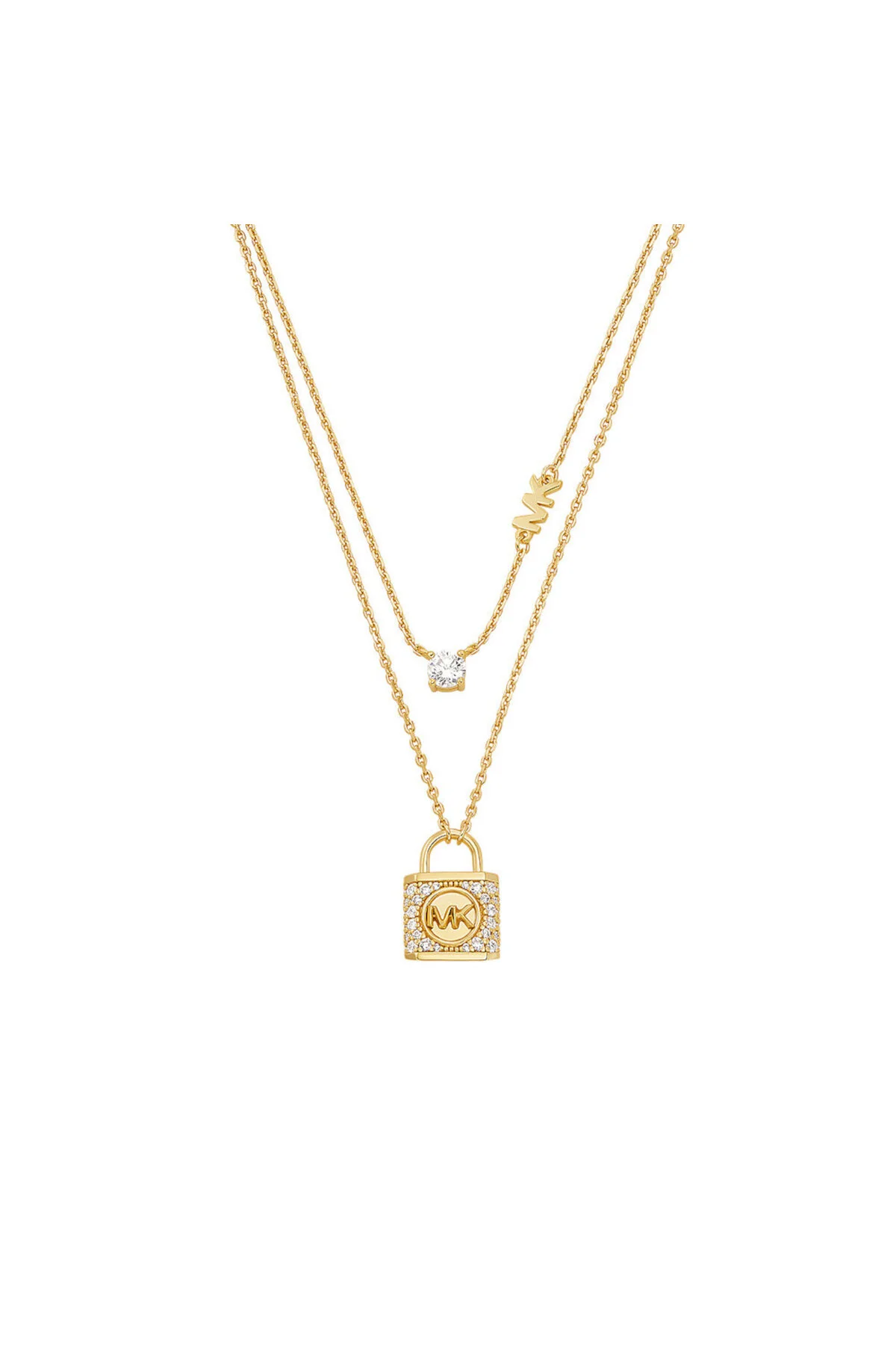 Bild von MICHAEL KORS Kette mit Anhänger PREMIUM, SCHLOSS, MKC1630AN710, mit Zirkonia (synth)