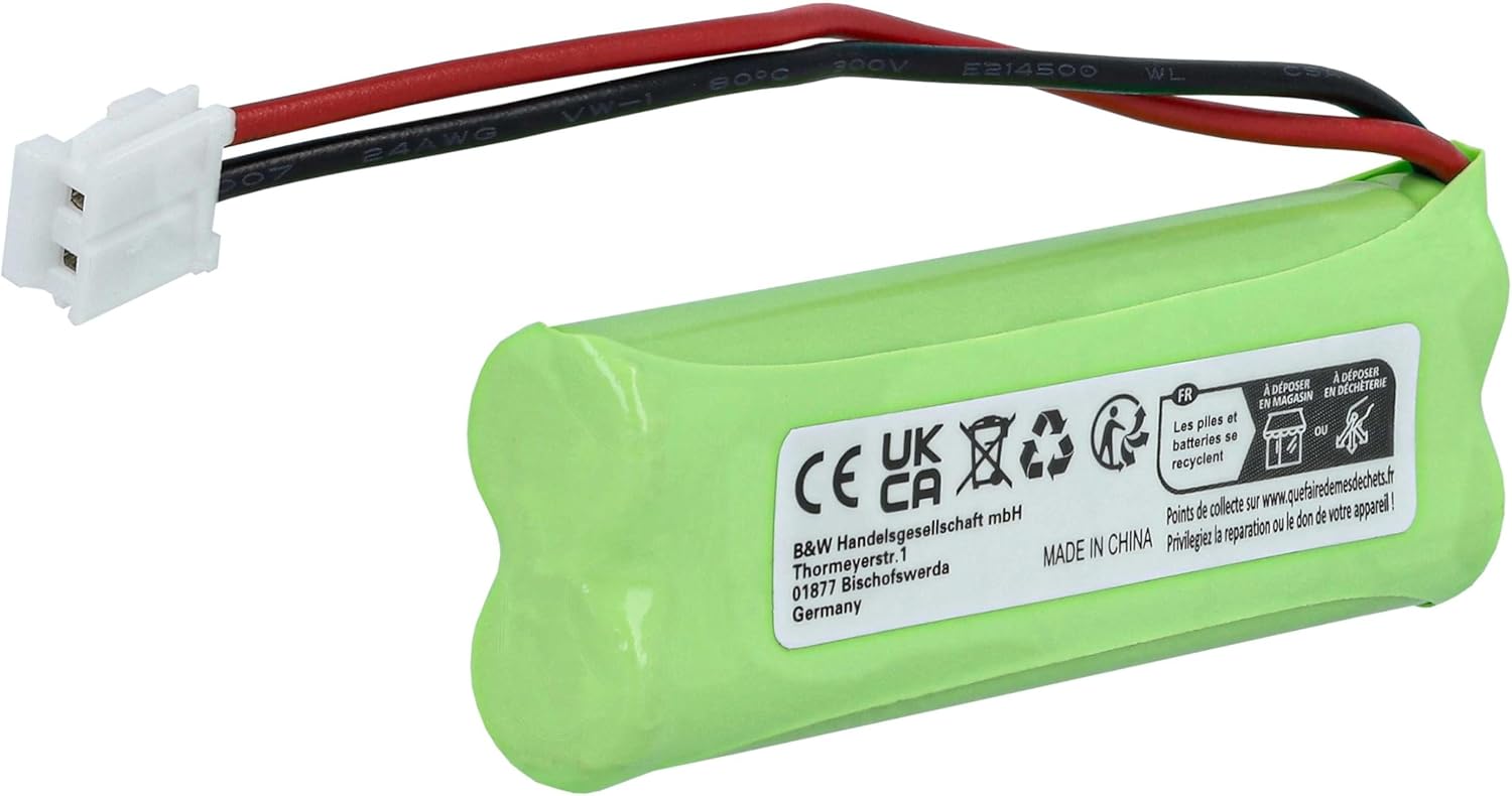 Bild von vhbw 5X Akku kompatibel mit Medion Life S63036, S63064, S63082, X63003, S63075, S63182 schnurlos Festnetz Telefon (500mAh, 2,4V, NiMH)