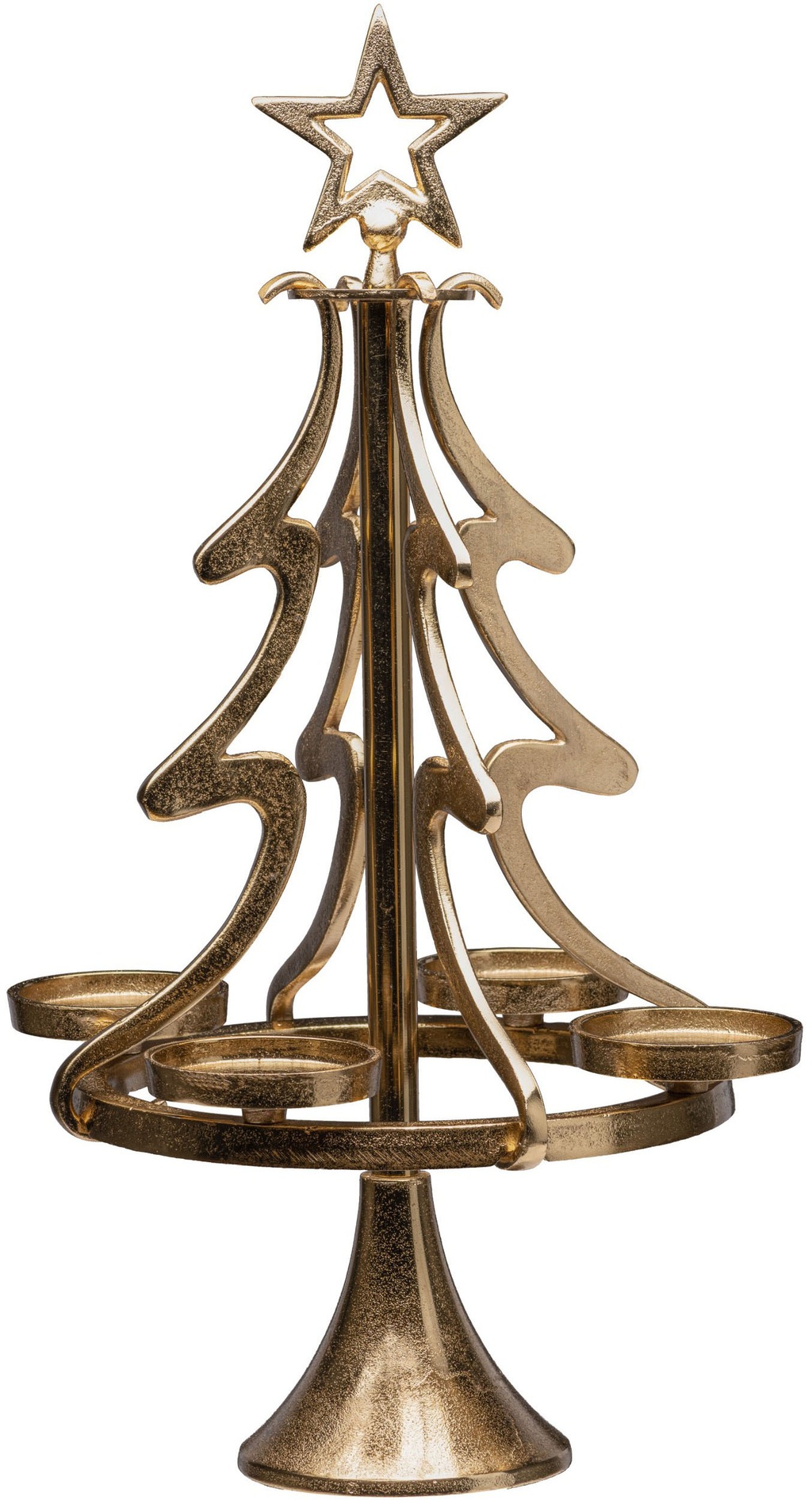 Bild von my home Adventsleuchter "Tannenbaum, Weihnachtsdeko", (1 St.), Kerzenständer aus Aluminium, Höhe 86 cm