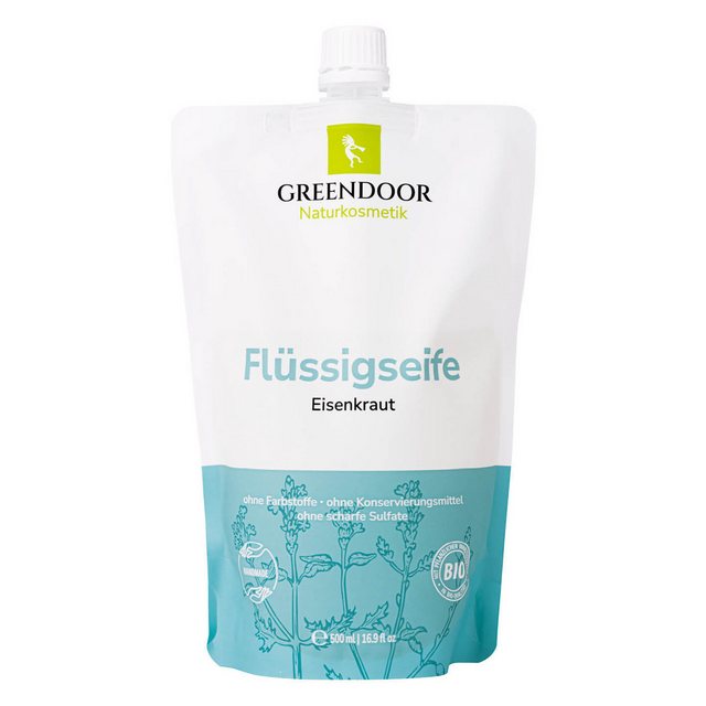 Bild von GREENDOOR Flüssigseife Flüssigseife Nachfüllpackung Eisenkraut