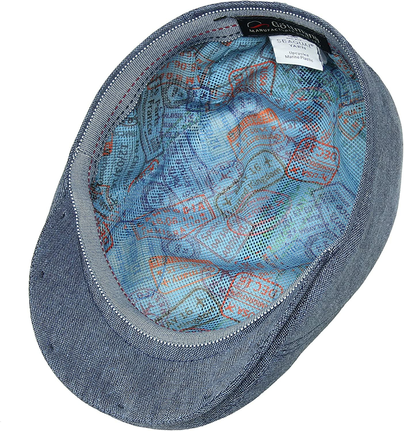 Bild von Göttmann Jackson Melierte Flatcap aus Seide mit UV-Schutz - Jeans (51) - 58 cm