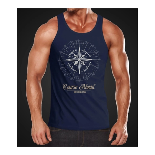 Bild von Neverless Tanktop Herren - Kompass Windrose Navigator