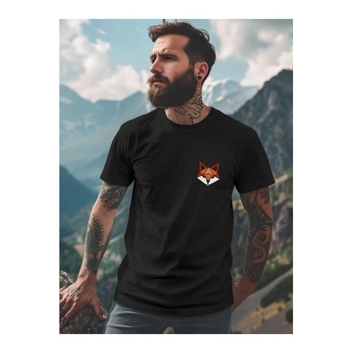 Bild von Neverless Print-Shirt Herren T-Shirt mit Fuchsmotiv