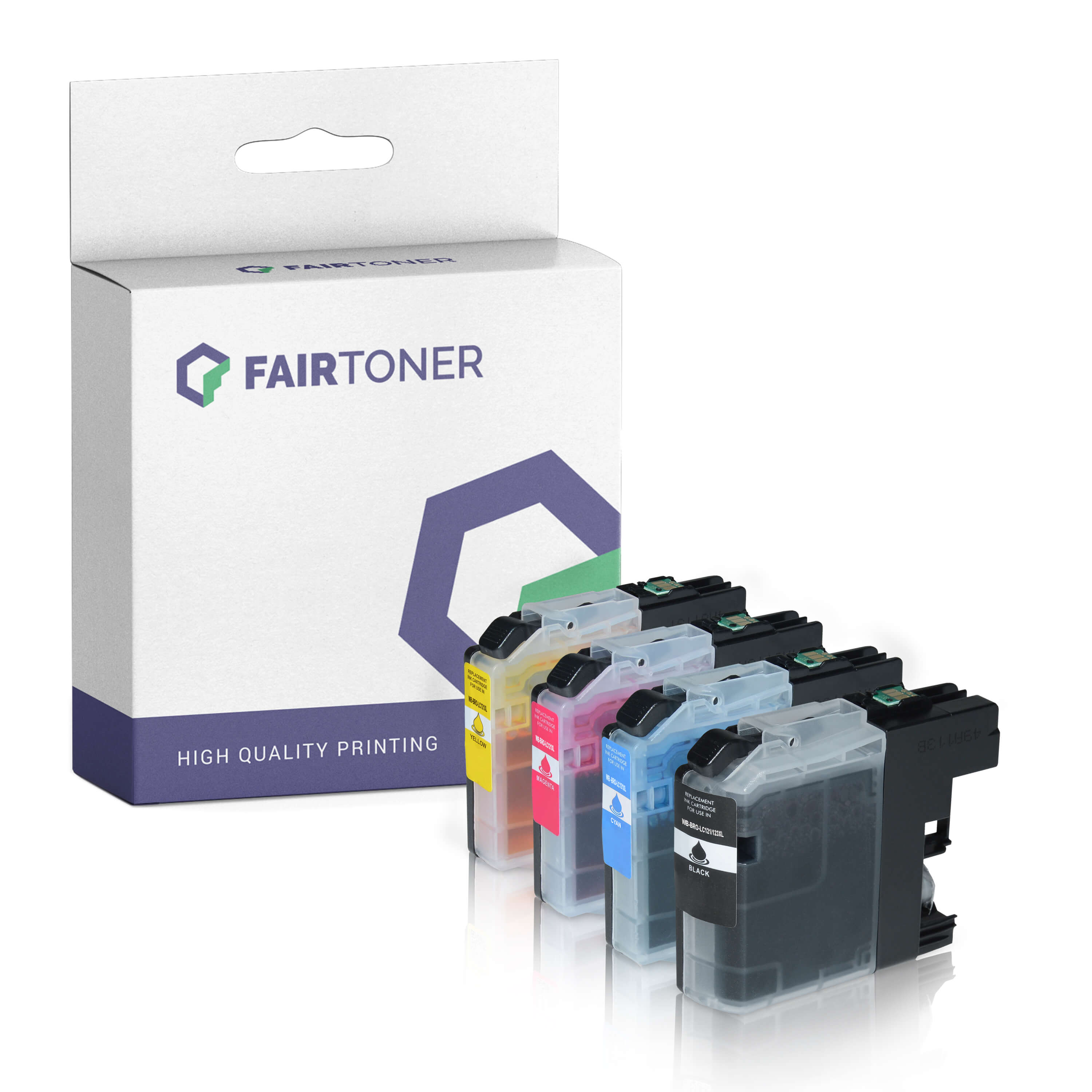 Bild von 4er Multipack Set Kompatibel für Brother LC-123 Druckerpatronen