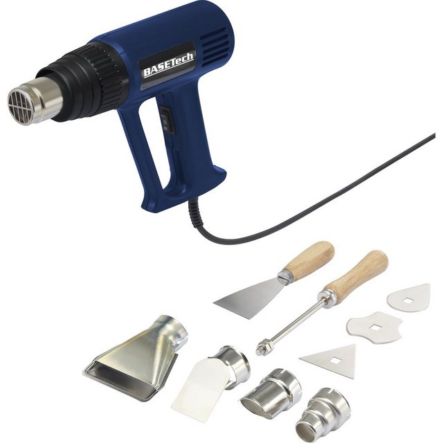 Bild von Basetech Heißluftgebläse Basetech BT-2233290 Heißluftgebläse mit Zubehör, inkl. Koffer 2000 W