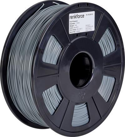 Bild von Renkforce RF-4511192 3D-Druckmaterial Polyacticsäure (PLA) Grau 1 kg (RF-4511192)