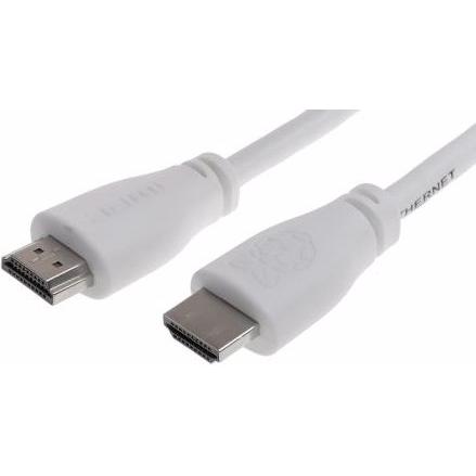 Bild von Raspberry Pi® Raspberry Pi® CPRP020-W HDMI-Kabel [1x HDMI-Stecker - 1x HDMI-Stecker] 2.00m Weiß