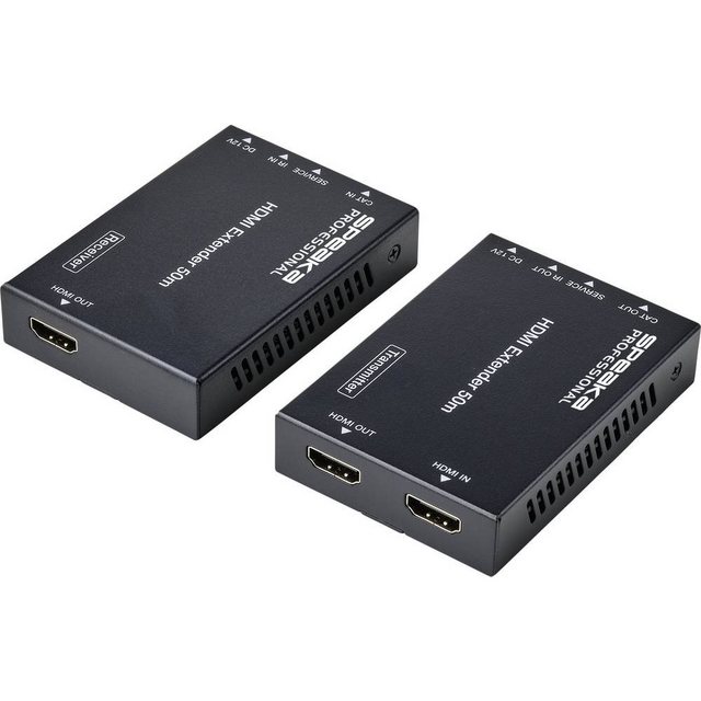 Bild von SpeaKa Professional SPEAKA Professional HDMI-Extender 50 m über Netzwerkkabel mit Einweg-IR (Extender), Video Converter