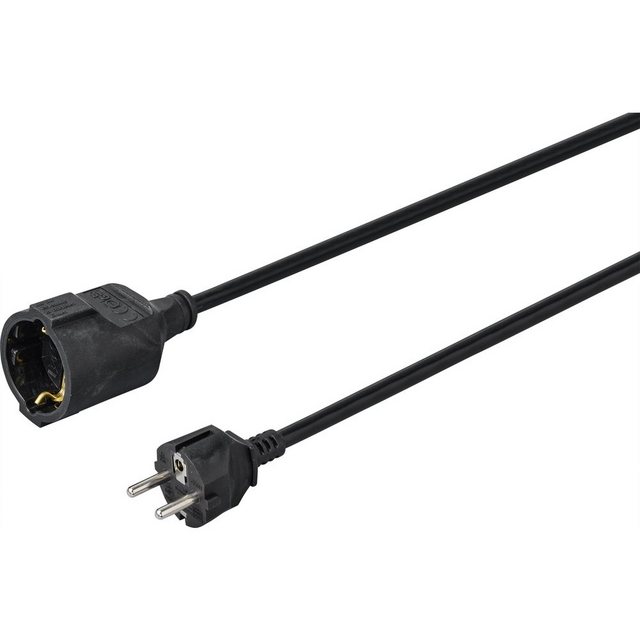 Bild von Sygonix Sygonix SY-4872632 Strom Verlängerungskabel 16 A Schwarz 3.00 m H05VV Verlängerungskabel, (300.00 cm)