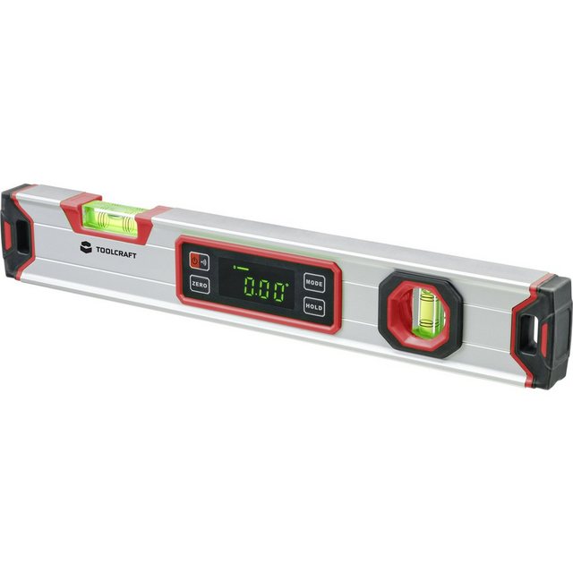 Bild von TOOLCRAFT Digitale Wasserwaage mit Magnet I Aluminium I Elektro Wasserwaage I Laser Wasserwaage I IP54 Wasserdicht I 360 Grad Messbereich I I Werkzeug