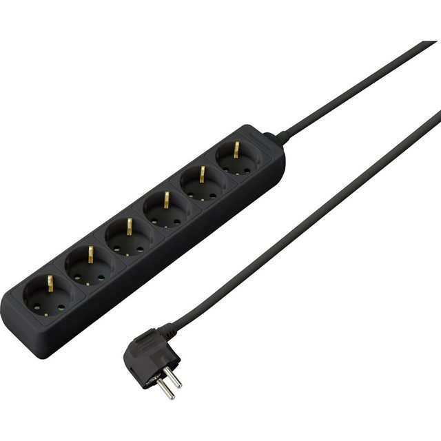 Bild von Sygonix Sygonix SY-4890996 Steckdosenleiste Schwarz Schutzkontakt 1 St. Steckdosenleiste (Kabellänge 2.80 m)