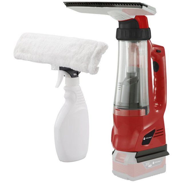 Bild von TOOLCRAFT Fensterreiniger TOOLCRAFT CWC-L0120 / TAWB-200 Fenstersauger Schwarz, Rot