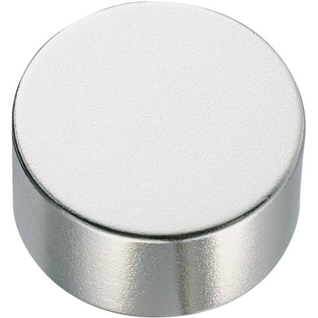 Bild von TRU Components 505798 Permanent-Magnet Rund (Ø x H) 20mm x 2mm N35 1.18 - 1.24 T Grenztemperatur (m
