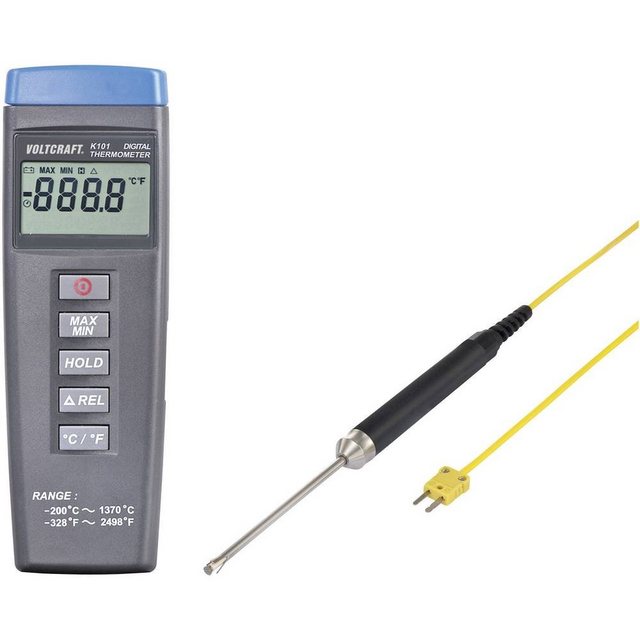 Bild von VOLTCRAFT Außentemperaturanzeige Digital-Thermometer + Oberflächenfühler