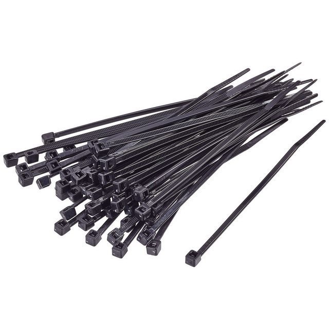 Bild von Tru Components, Kabelbinder, TC-BT-610-8.8-UVB Kabelbinder 610 mm 8.8 mm Schwarz UV-stabilisie (Kunststoffkabelbinder, 610 mm, 100 Stk.)