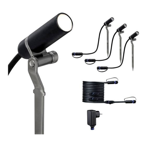 Bild von Paulmann Plantini Beleuchtungssystem Plug & Shine LED-Gartenstrahler-Starter-Set LED 10W Anthrazit
